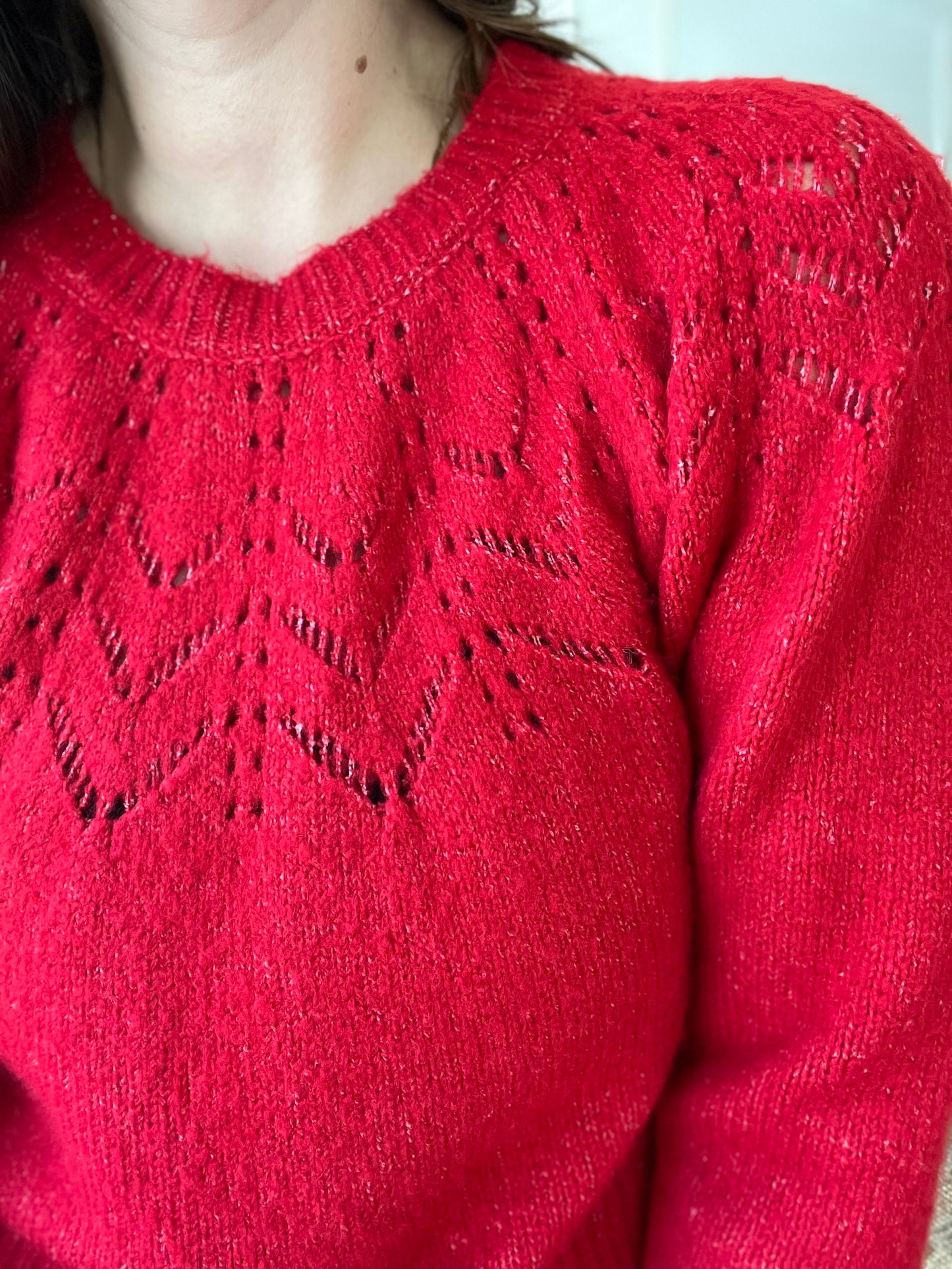 Apple Red Cozy Crop - Size M