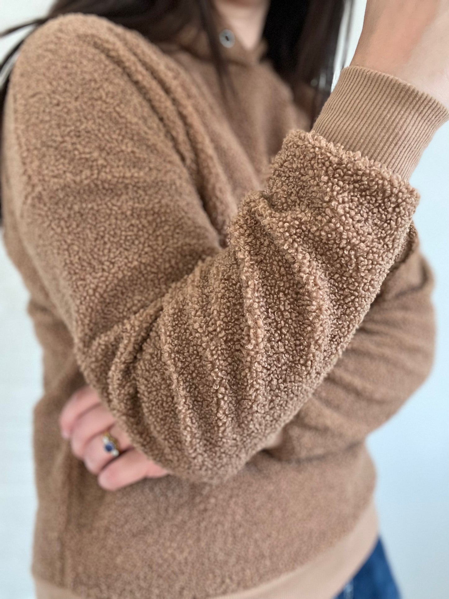 Teddy Caramel Hoodie - Size S/M