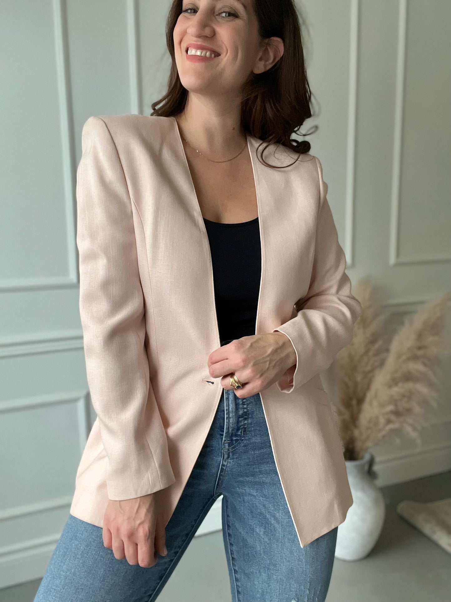Blush Pink Soft Blazer - Size M
