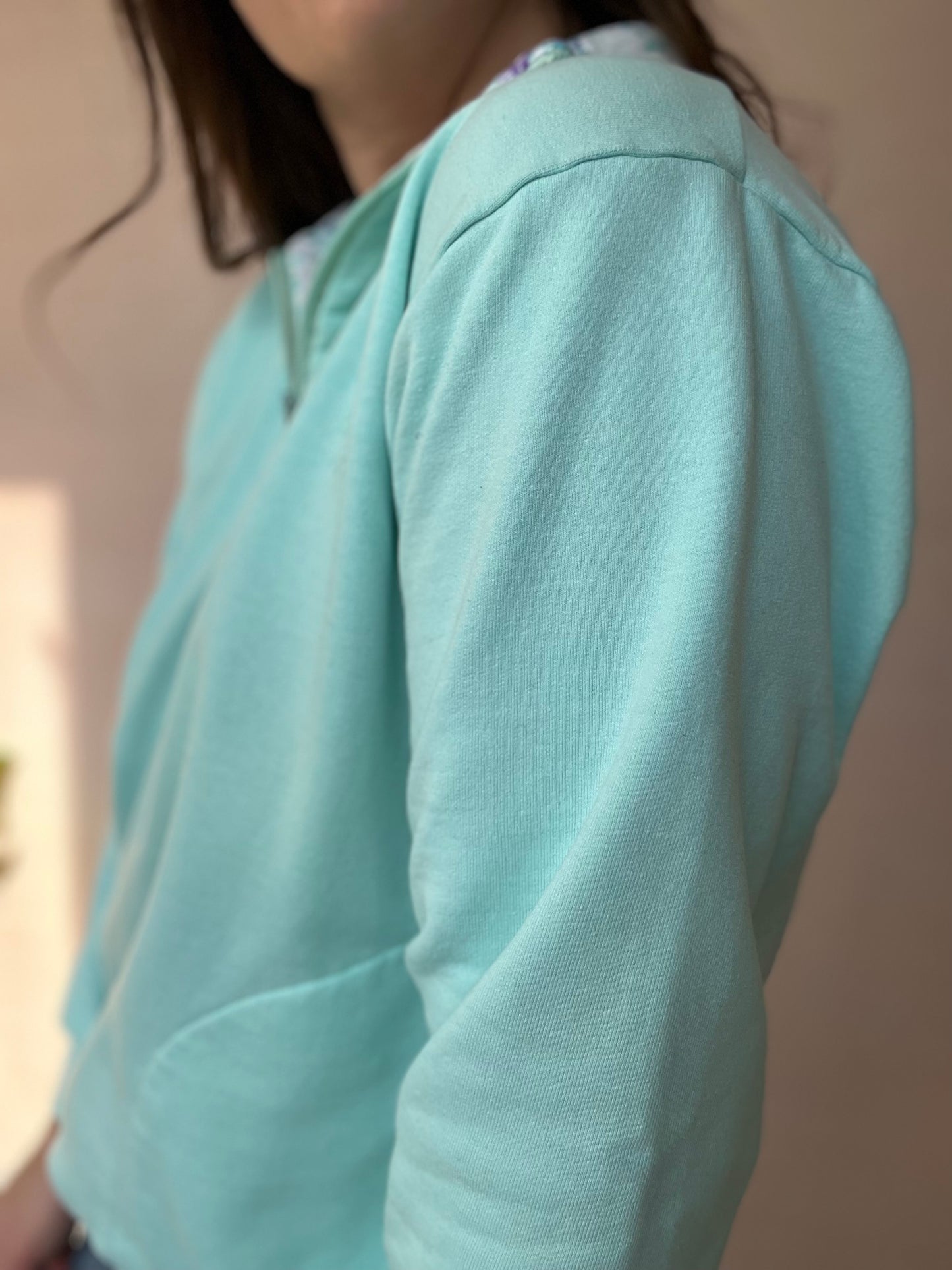 Retro Athletic Mint Sweater - Size M/L