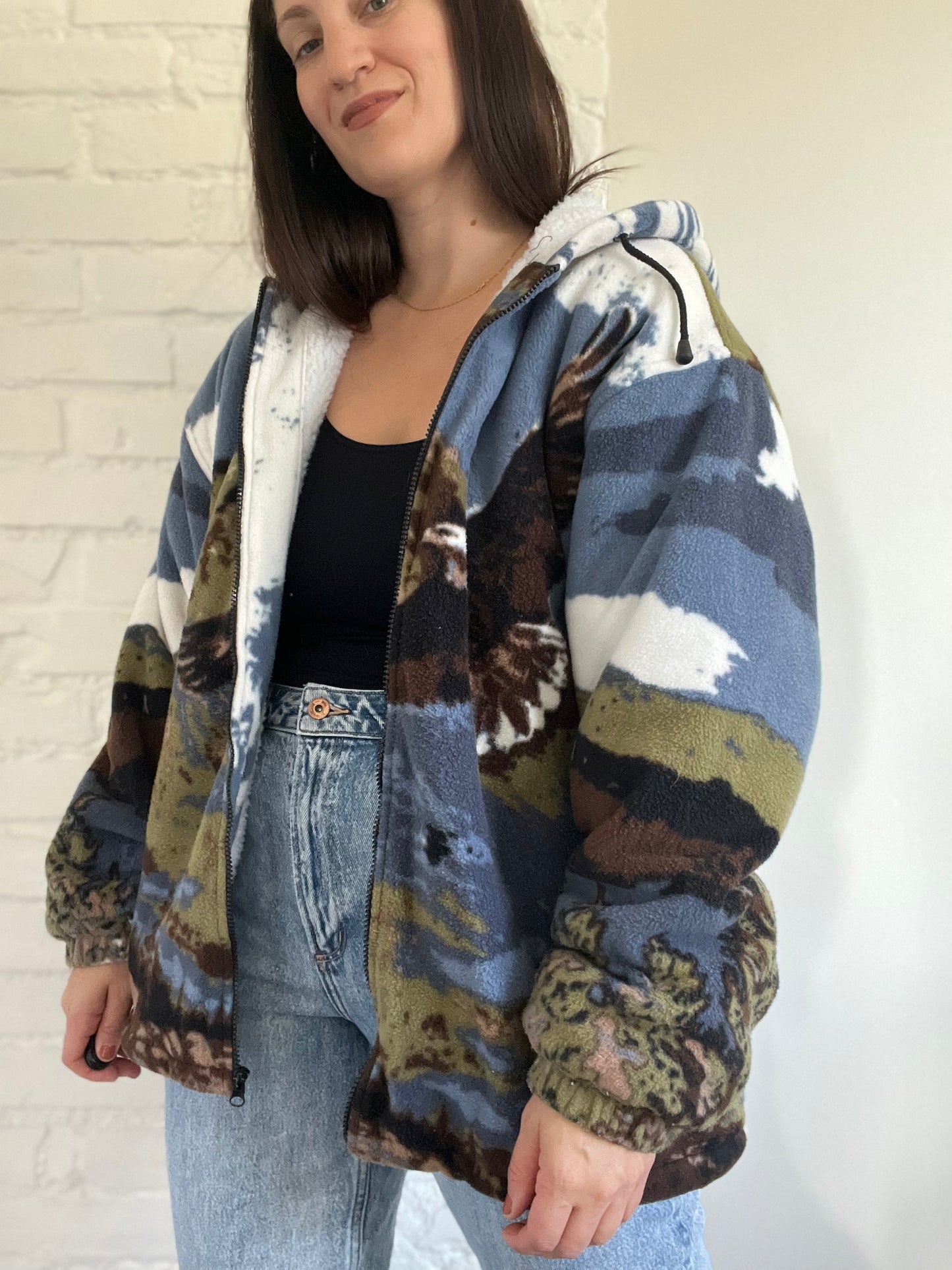 Bald Eagle Sherpa Puffer Fleece - XL/XXL