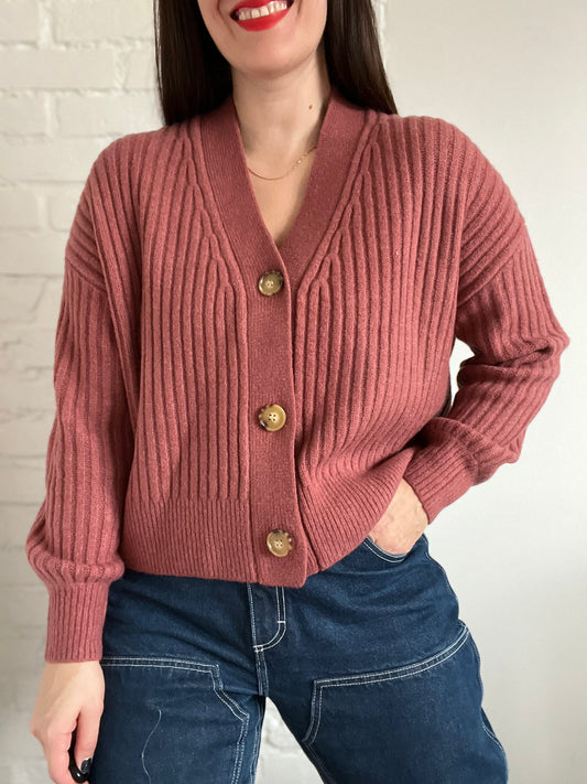 Rosewood Basic Knit Cardigan - S