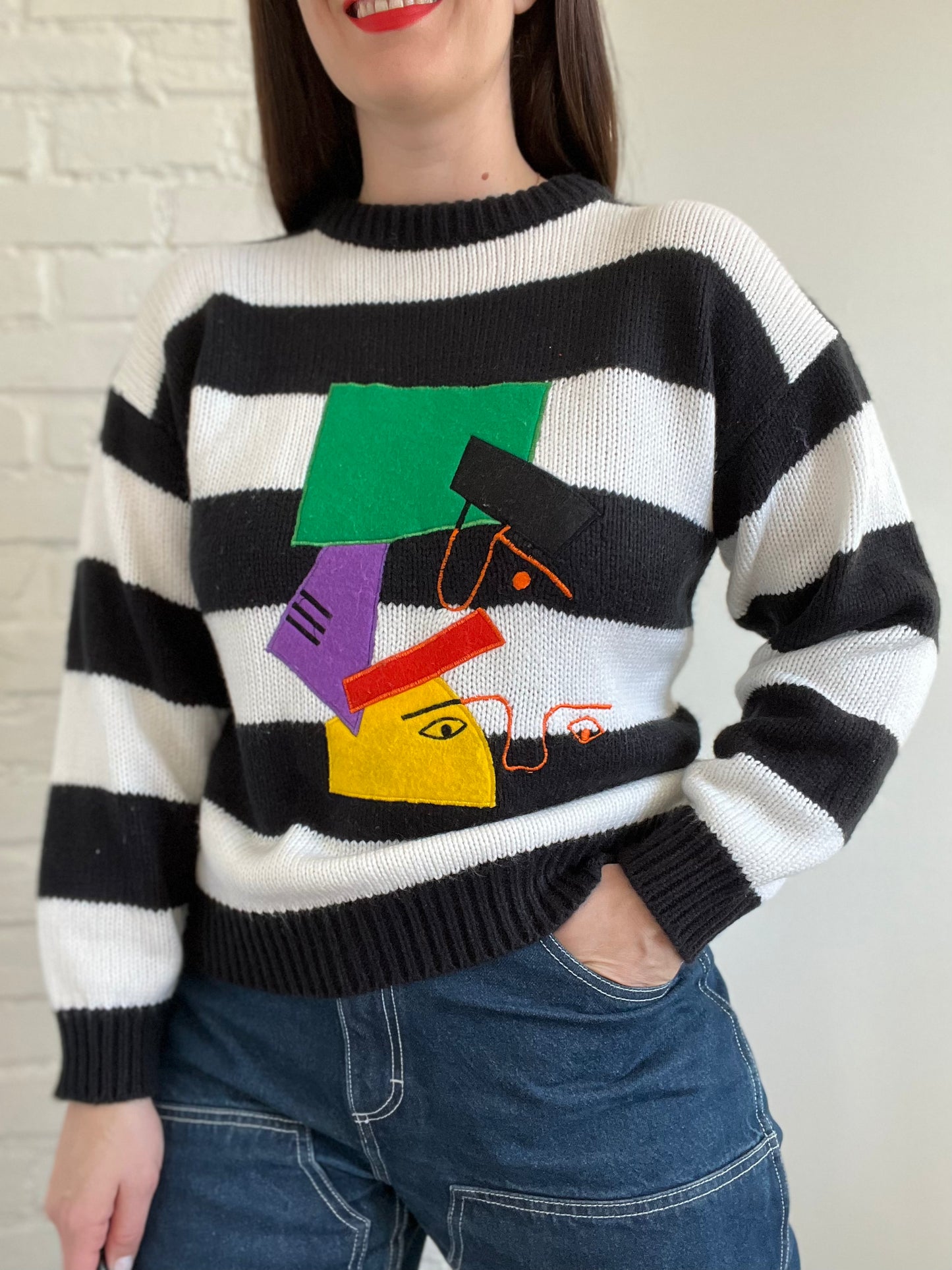 Picasso Inspired Knit Sweater - S/M