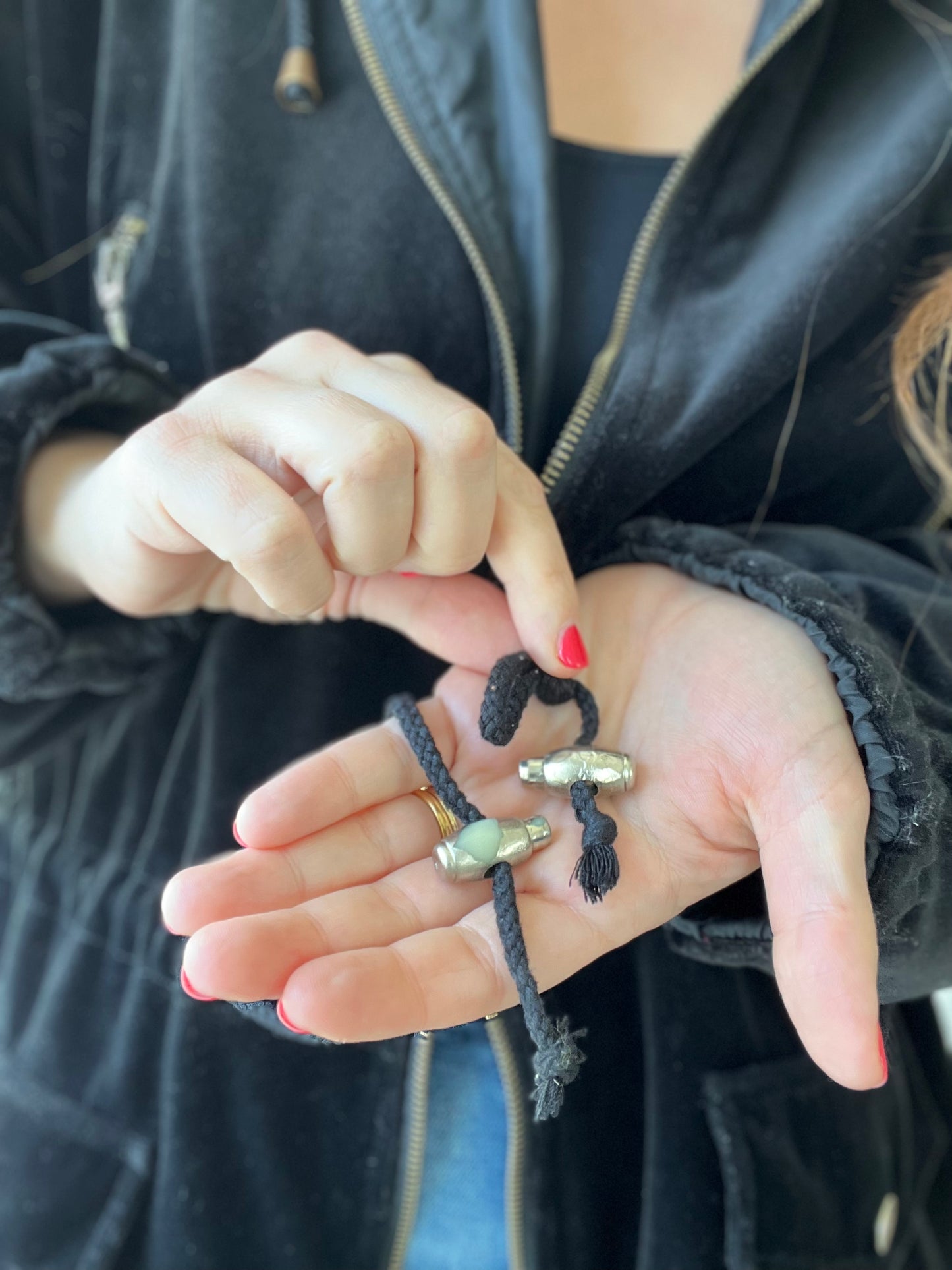 Black Velvet Track Jacket  - Size L