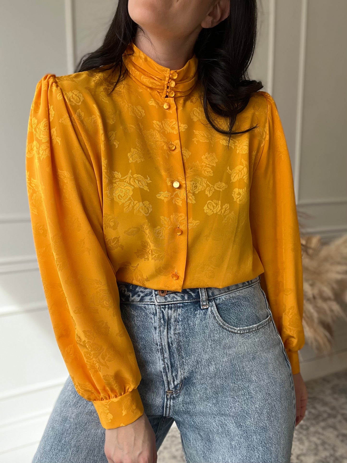 Mustard Vintage Blouse - Size M/L