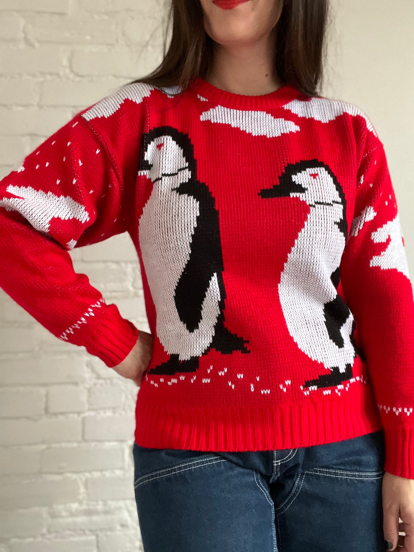 Penguins Knit Sweater - S/M