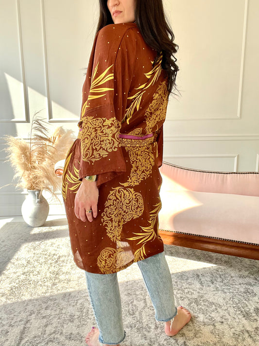 Sustain Company Silk House Coat - One Size