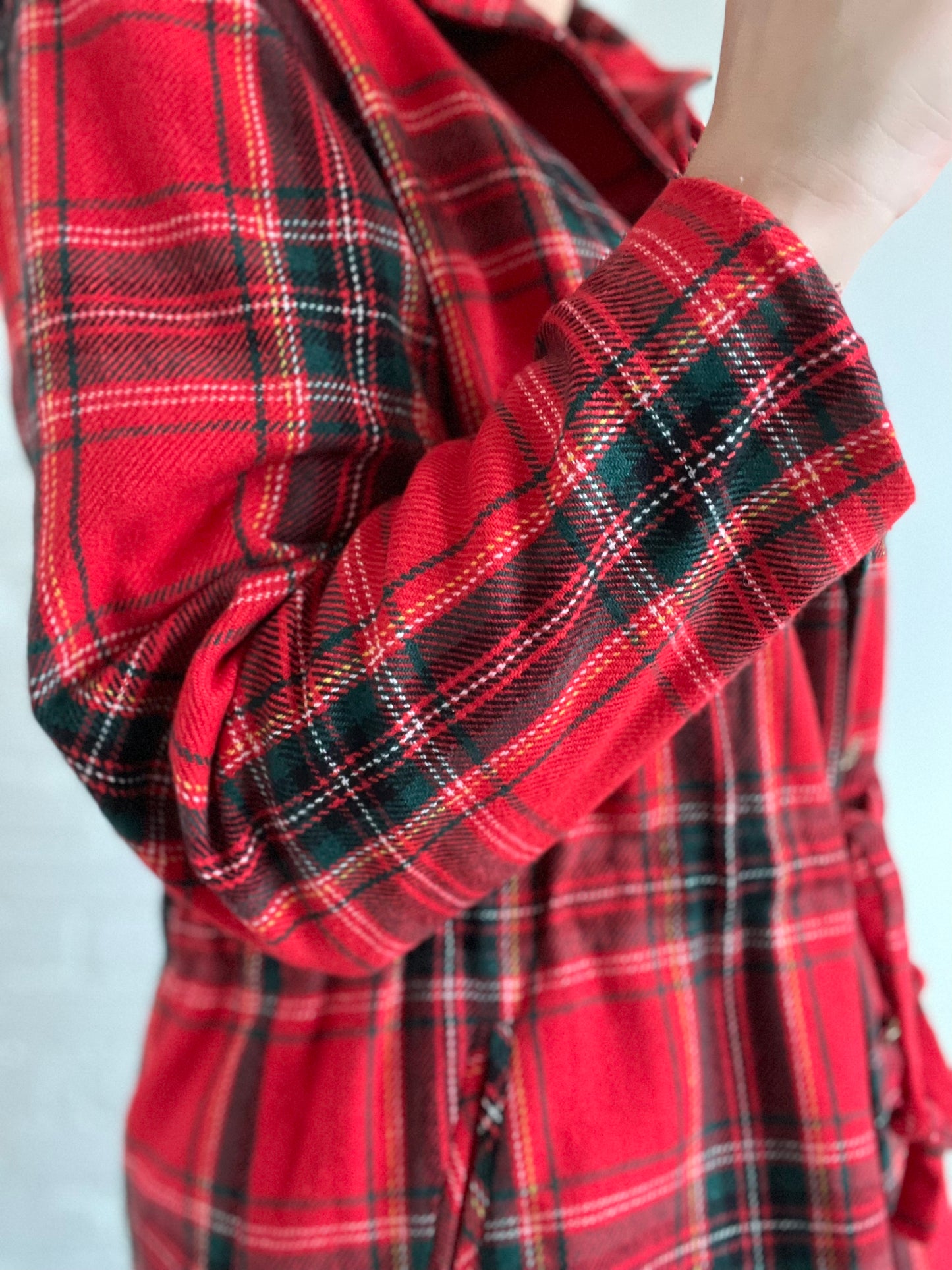 Vintage Festive Plaid Jacket - L