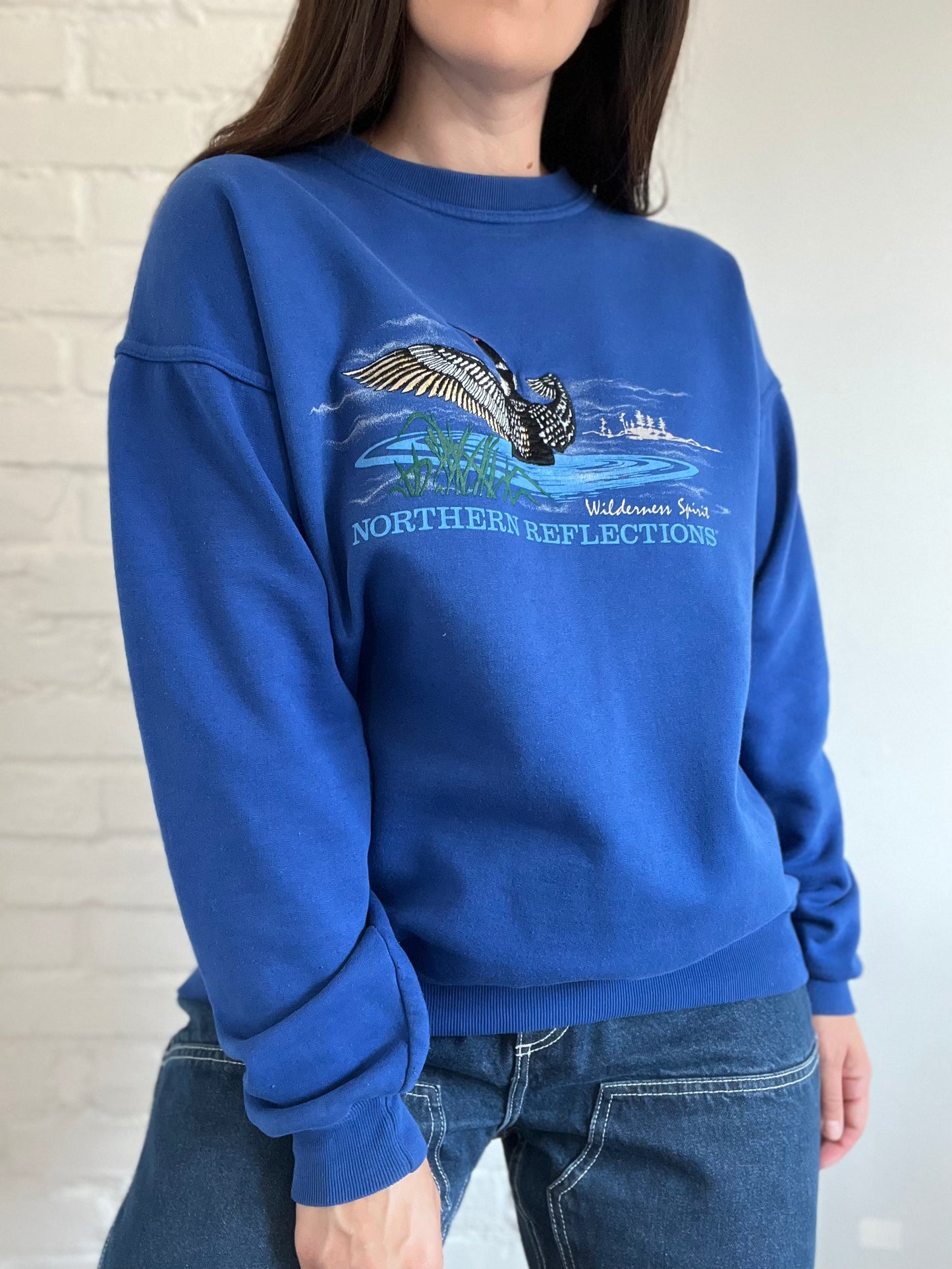 90s Northern Reflections Loon Sweater - Size XL