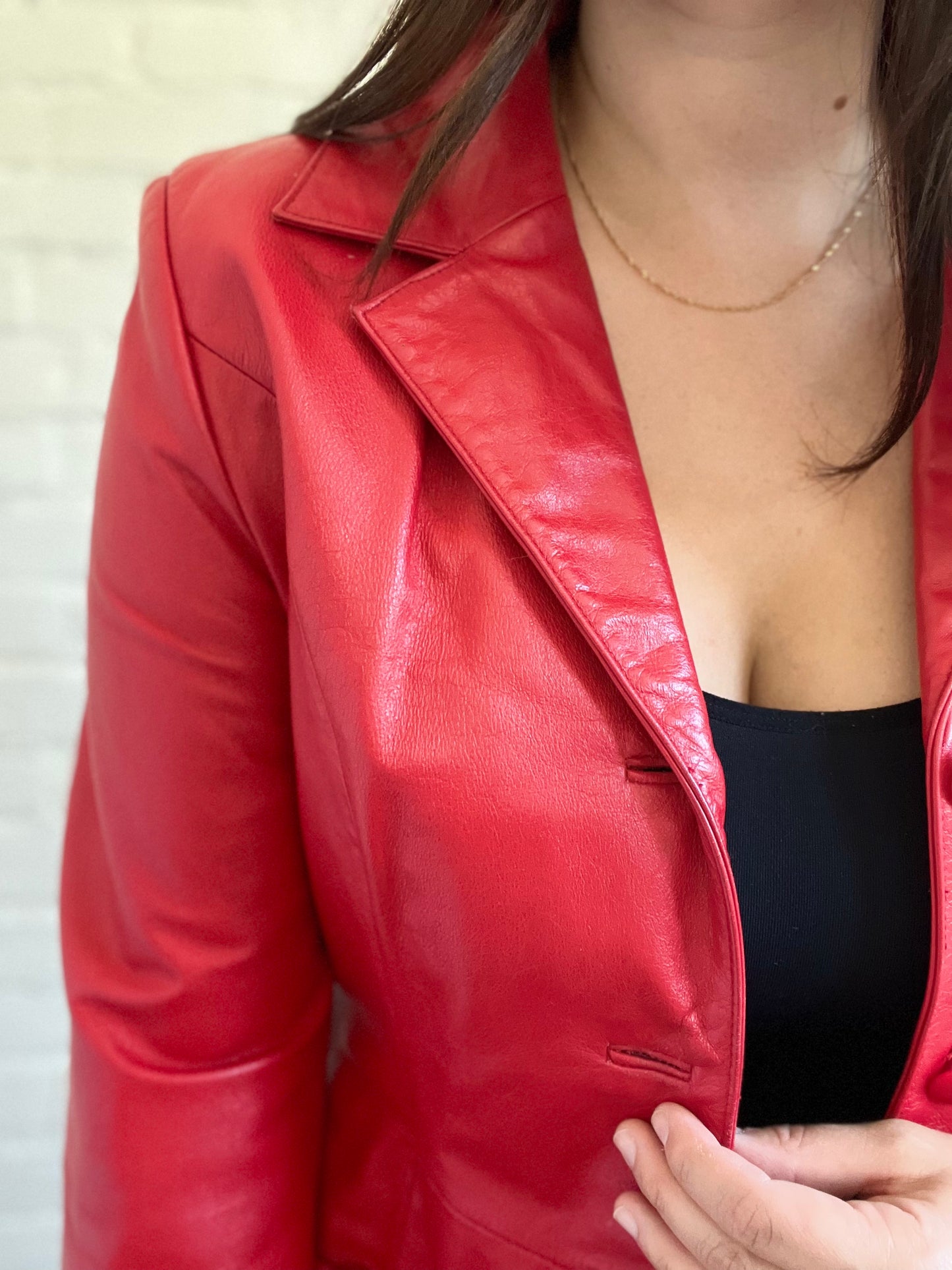 Vintage Danier Red Leather Jacket - Size M