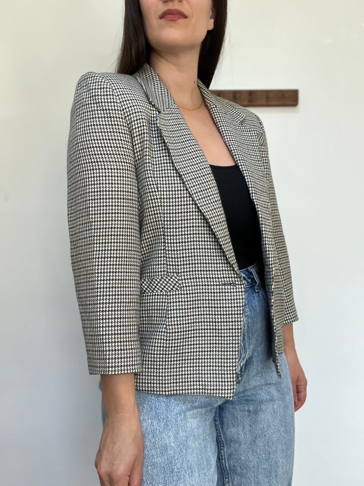Mini Houndstooth Vintage Blazer - Size M/L