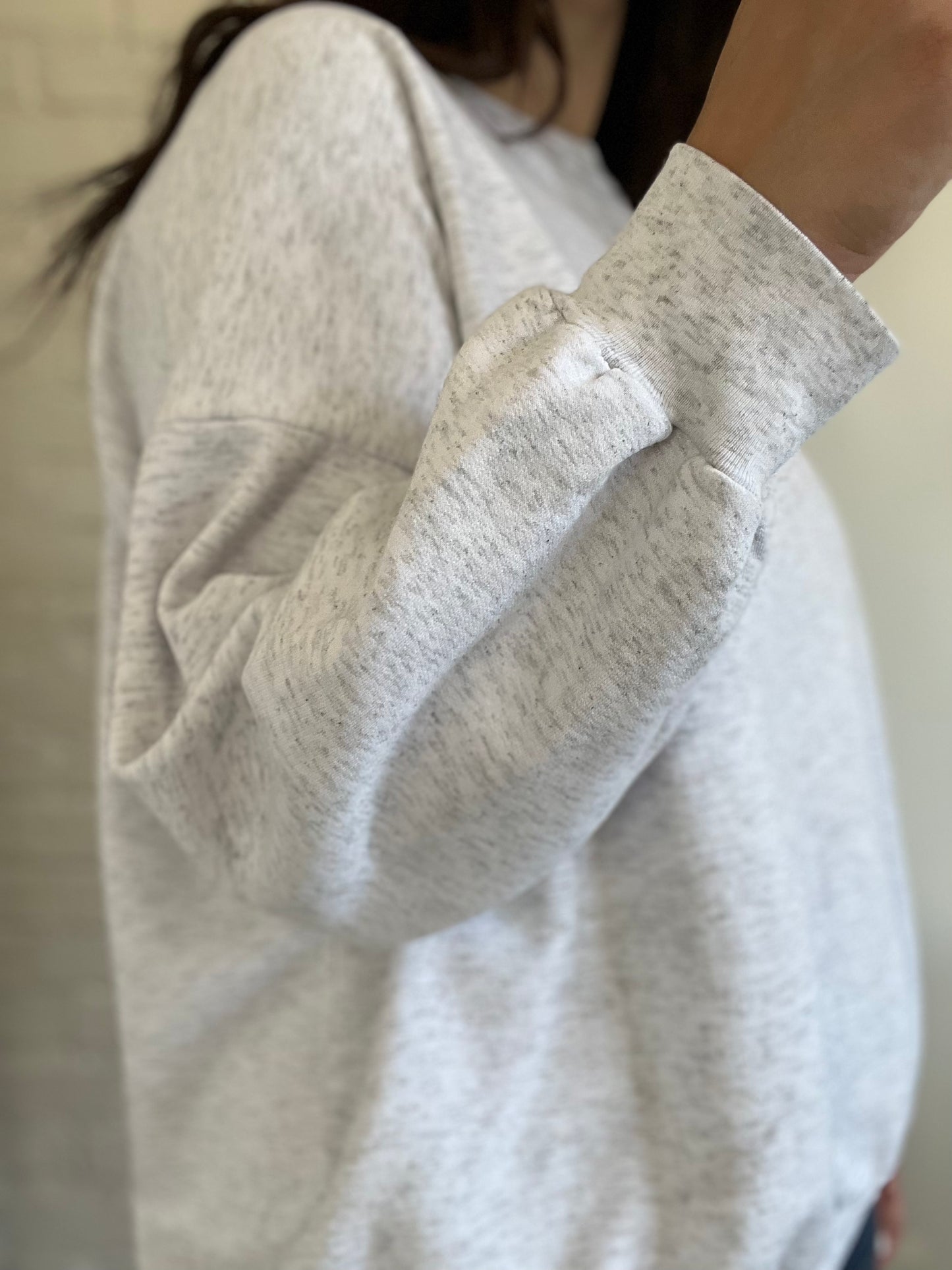 Heather Grey Relaxed Sweater - Size XL