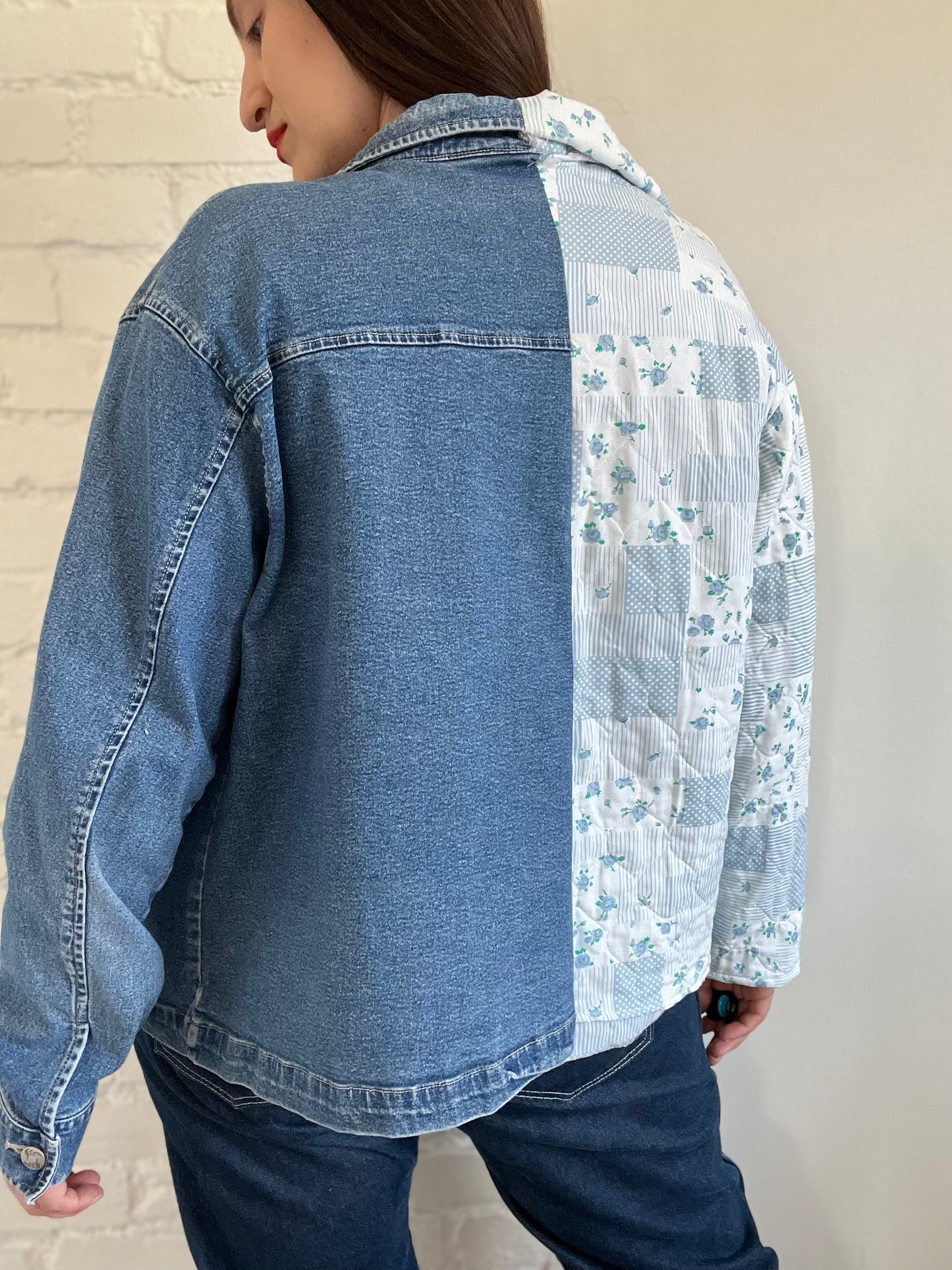 Quilt Denim Rework Jacket - Size S-L