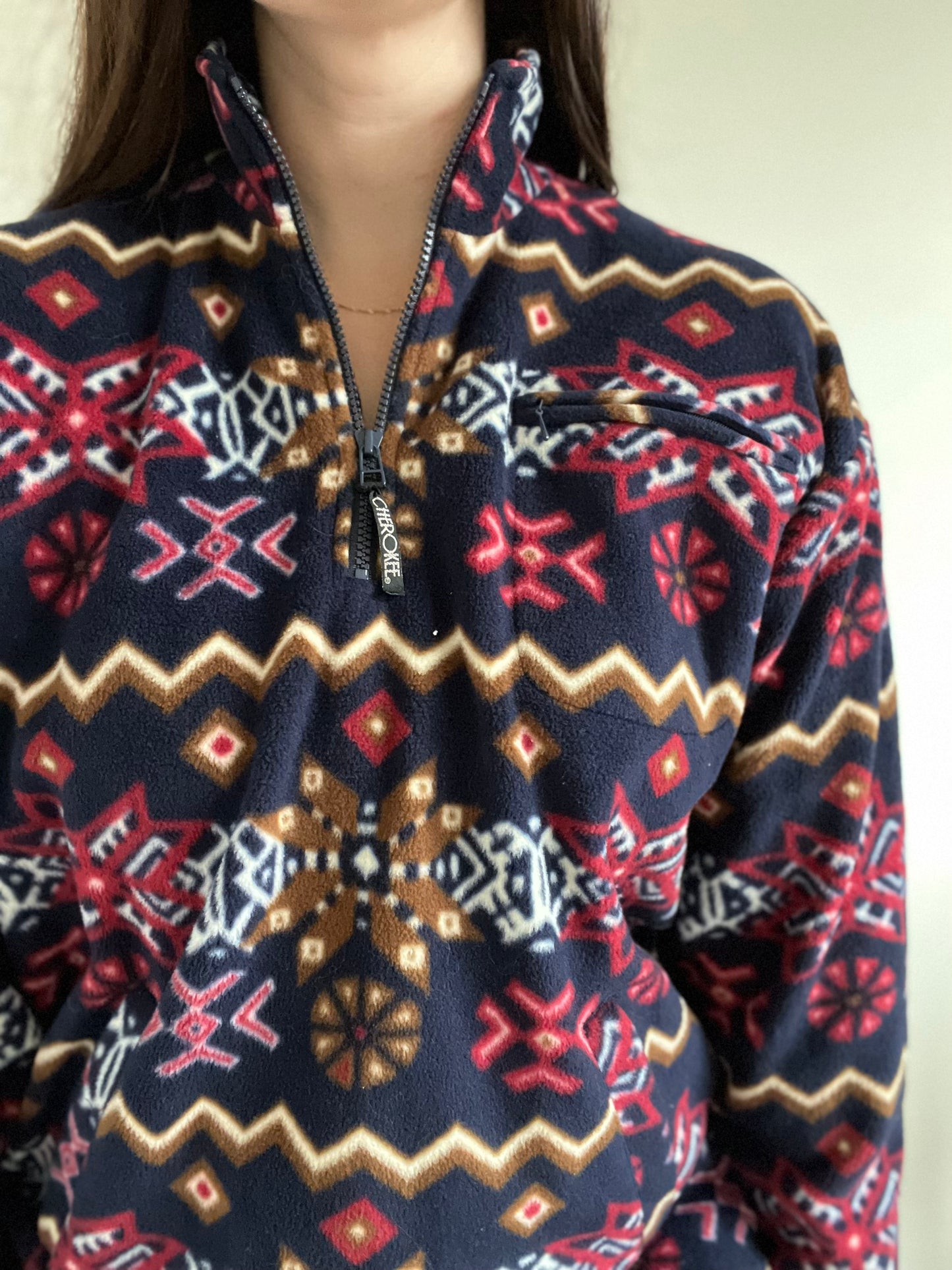 Snowflake Fleece Quarter Zip - L