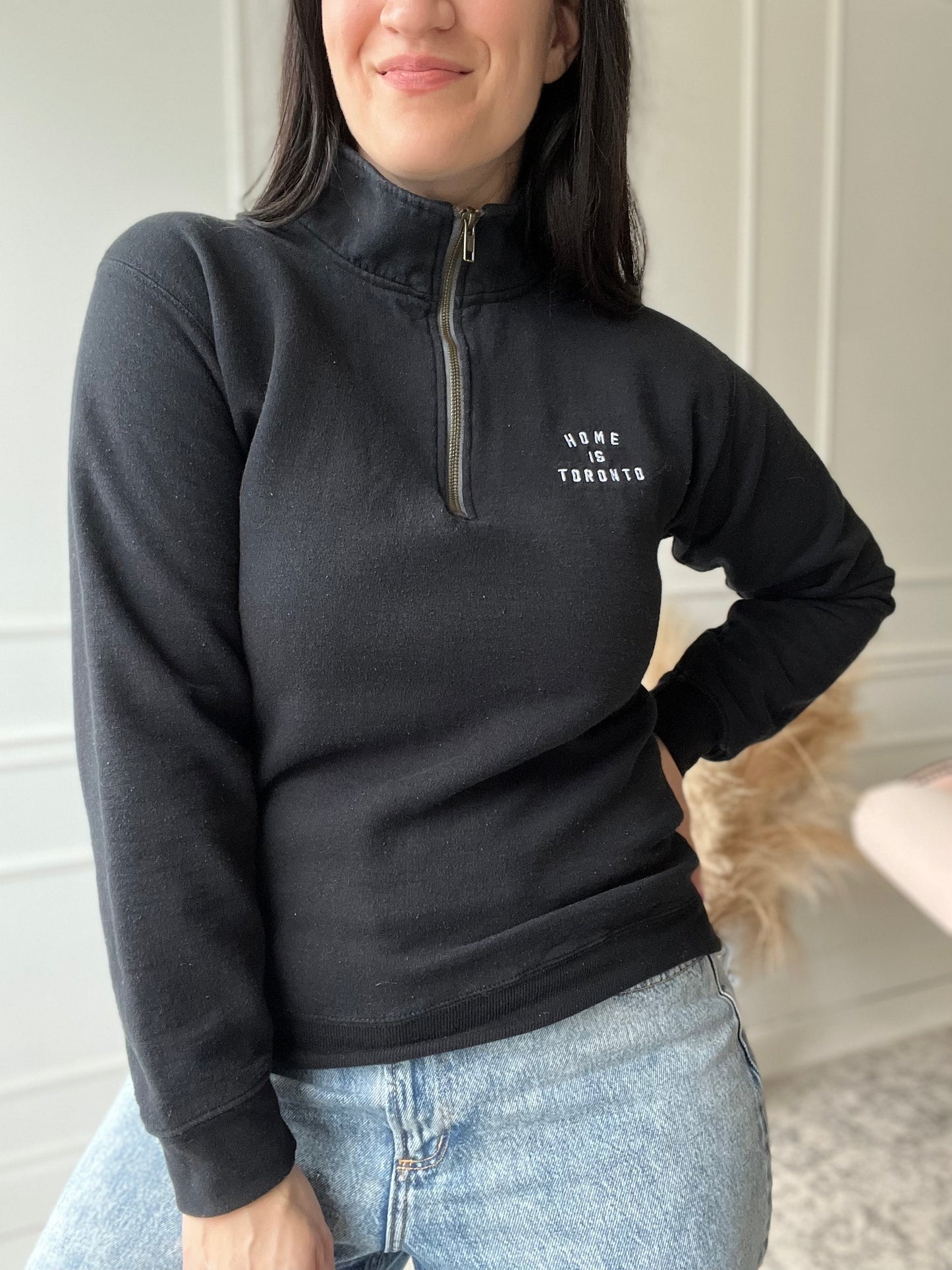 Home Is Toronto Crescent 1/4 Zip  - Size XS