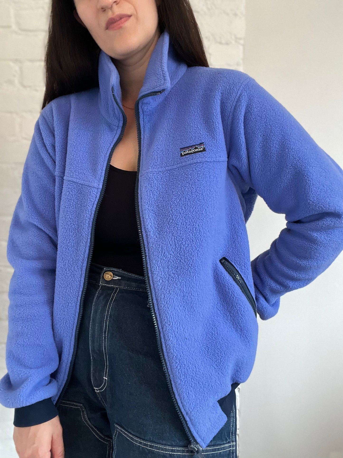 Purple Patagonia Fleece Zip Up - Size L