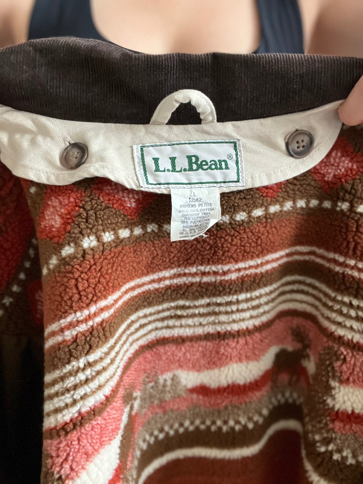 Vintage L.L.Bean Sherpa Lined Trench Coat - L