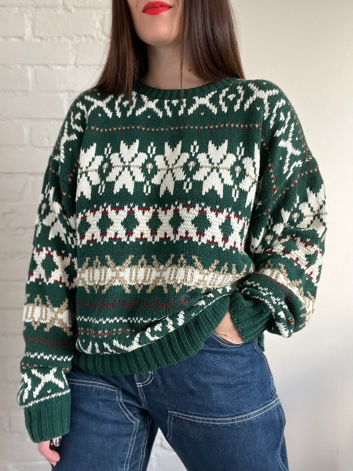 Holiday "Dad Sweater" Chunky Knit - Size L/XL