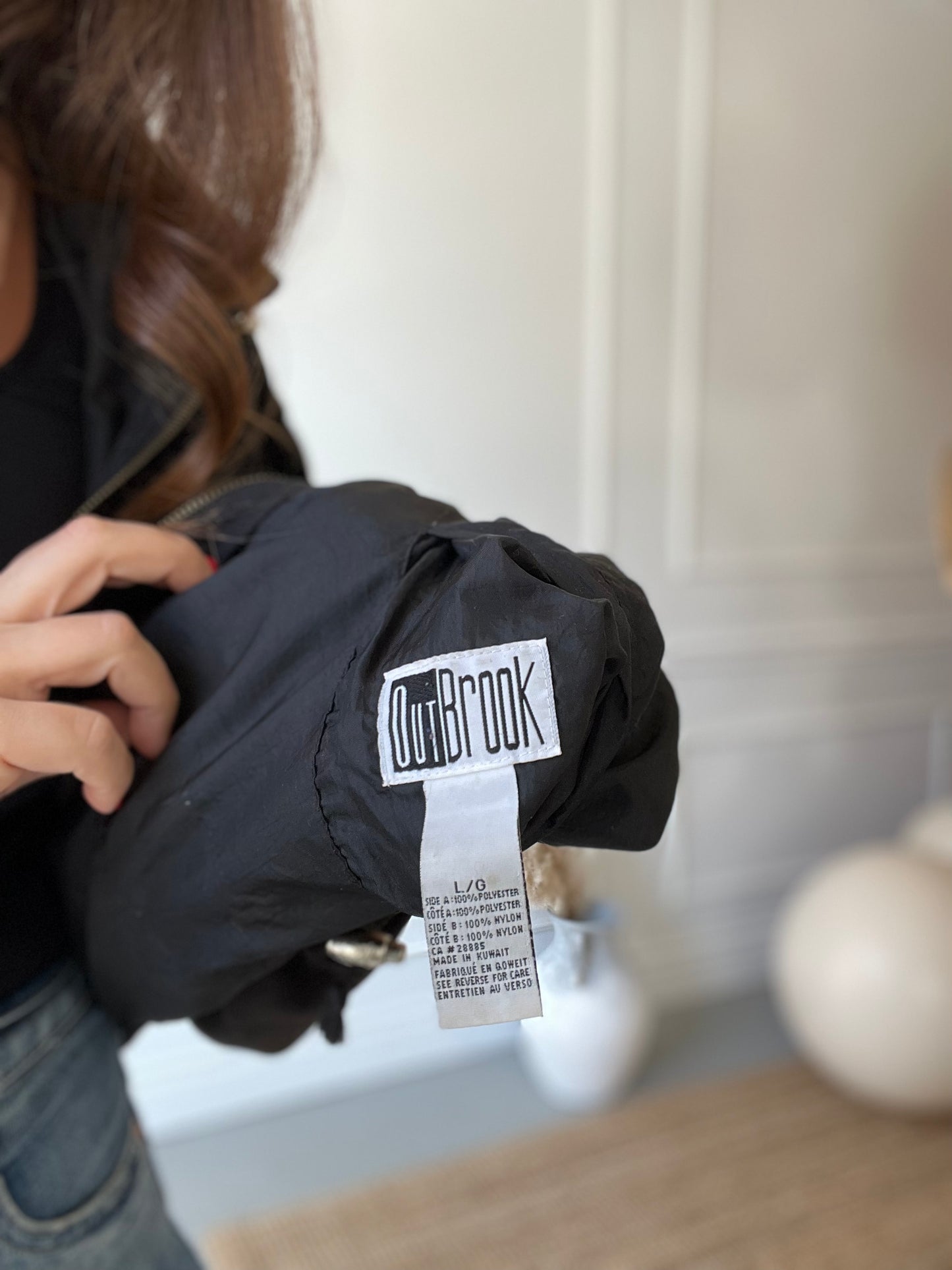 Black Velvet Track Jacket  - Size L