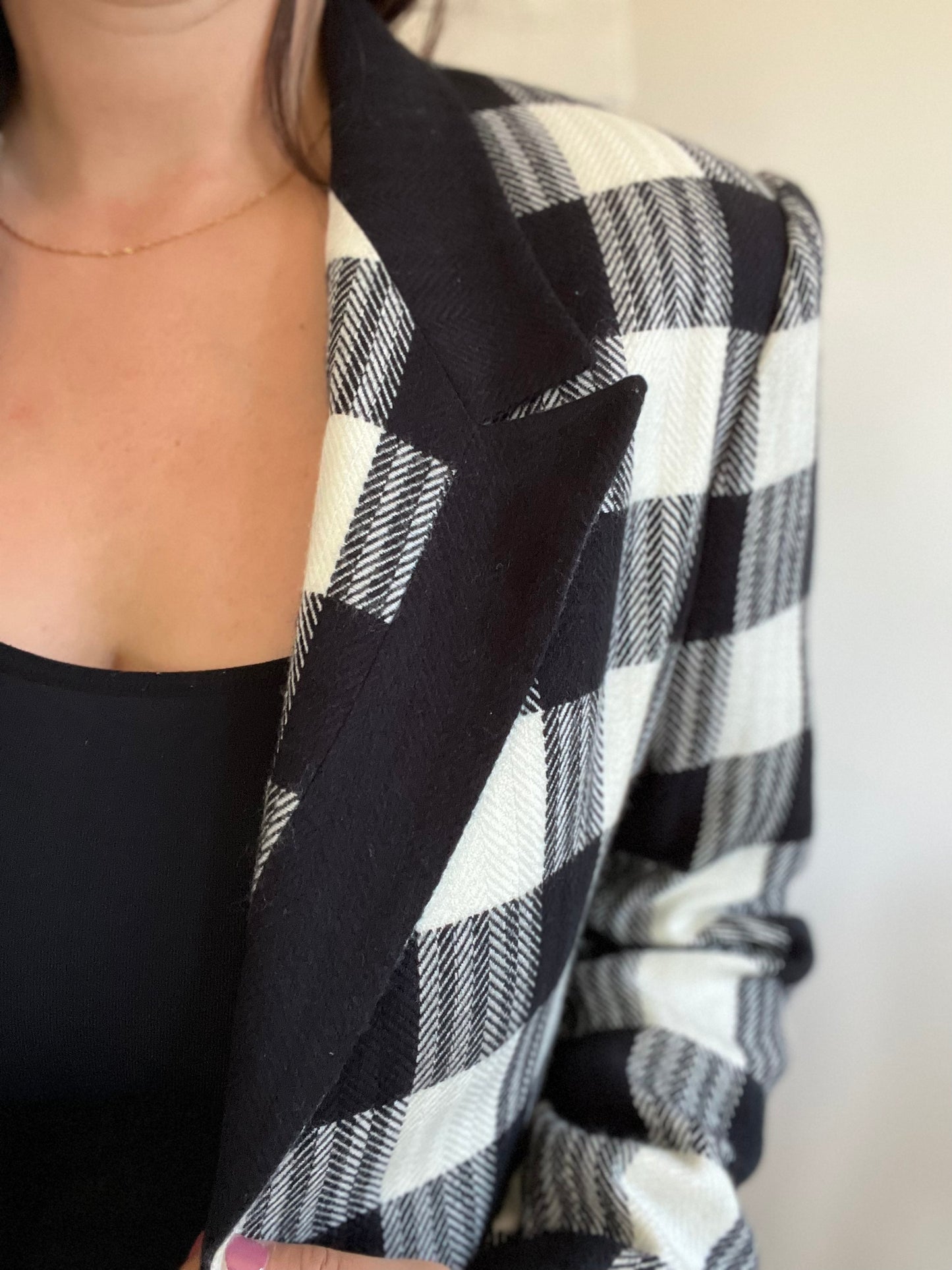 B&W Check Vintage Blazer - Size M