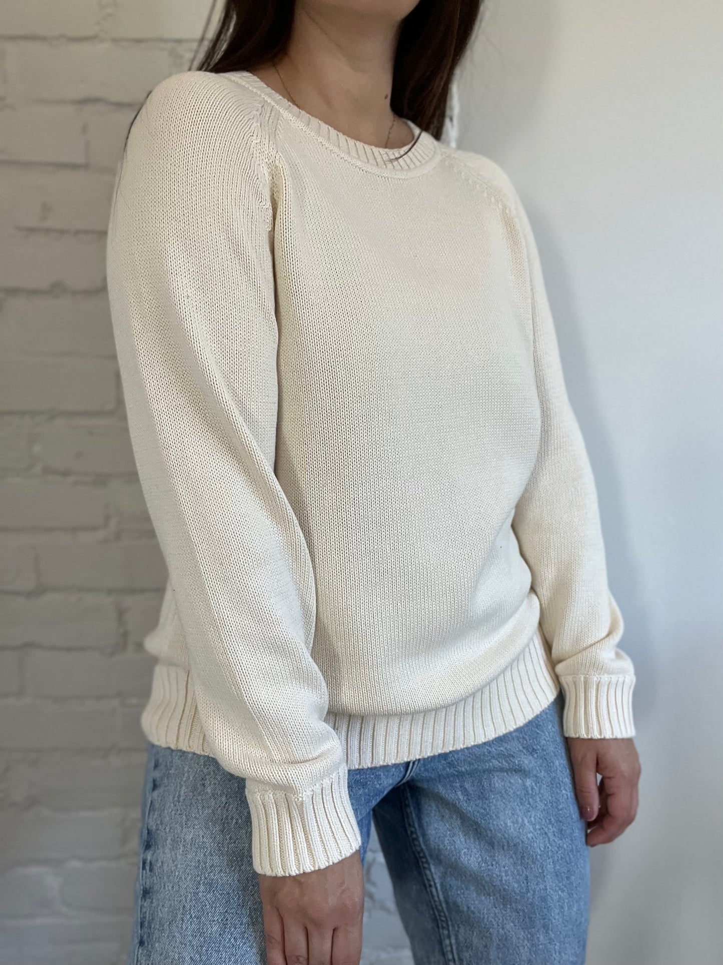 NEW Gap Cream Knit Sweater - Size L
