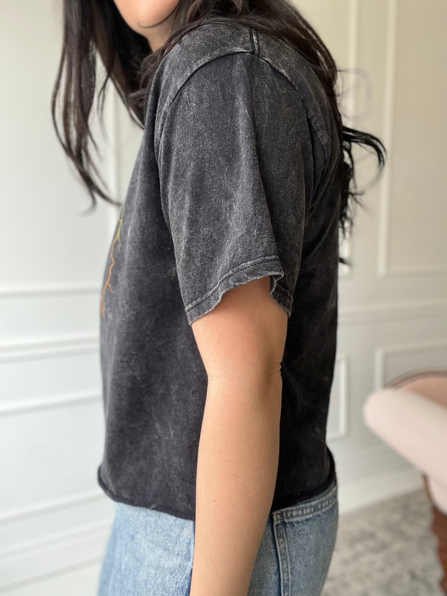 ACDC Acid Wash Band Tee - Size Womens L