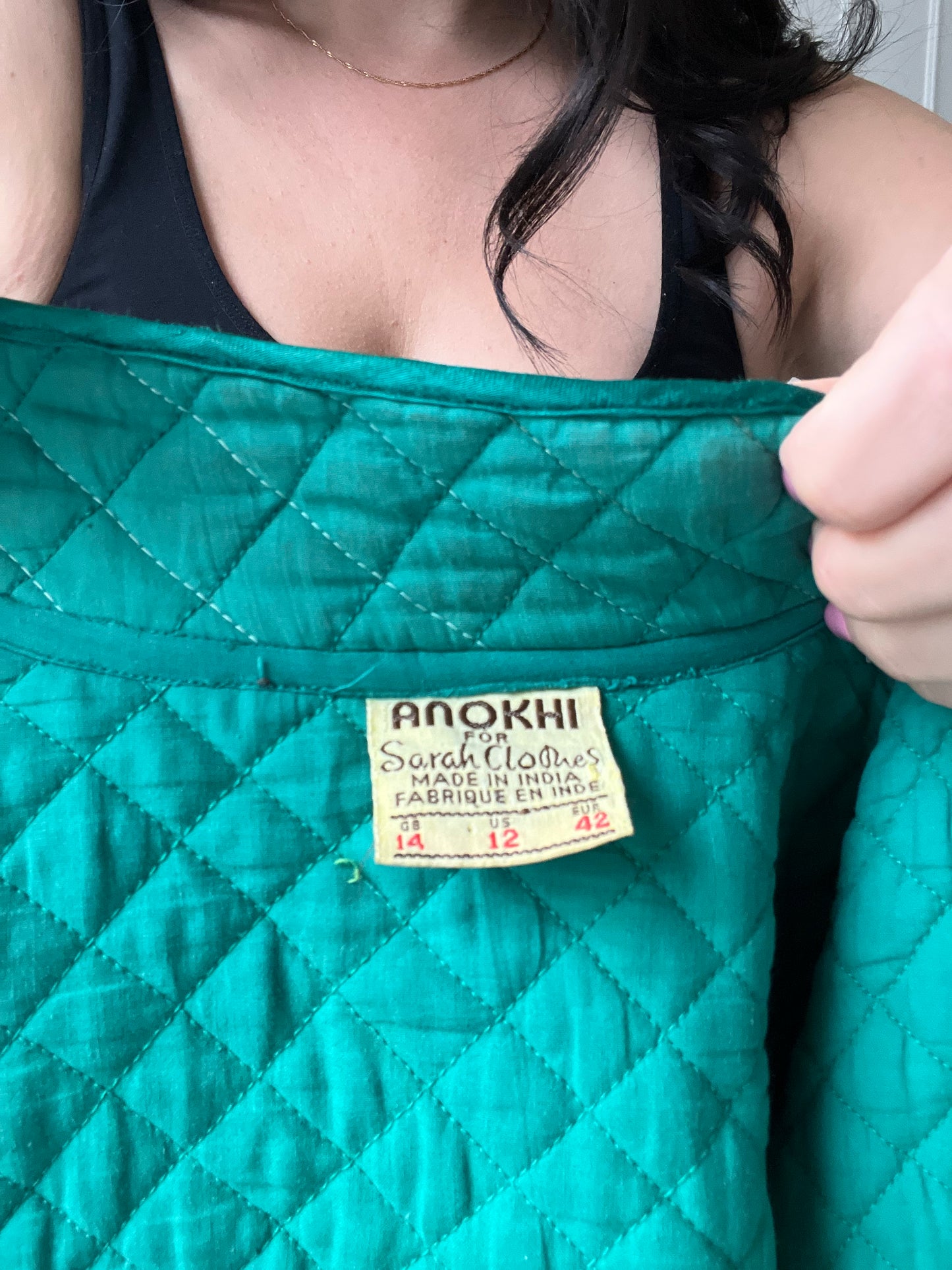 Quilted Teal Chore Coat - Size L