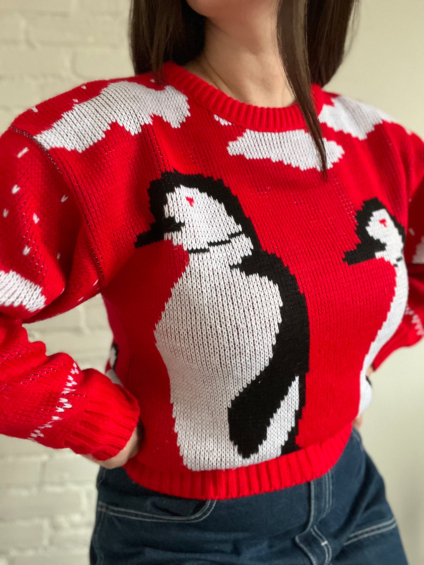 Penguins Knit Sweater - S/M