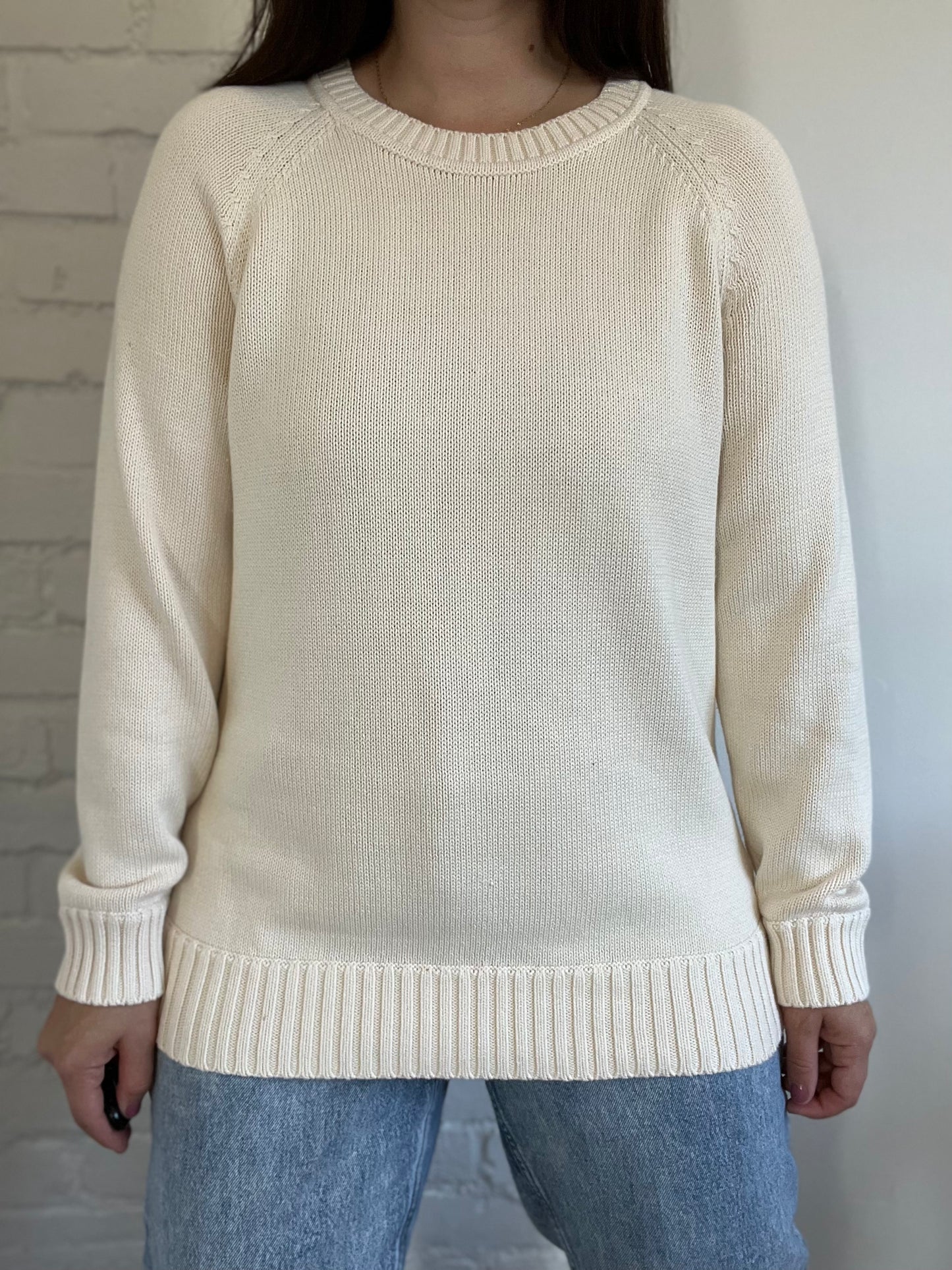 NEW Gap Cream Knit Sweater - Size L