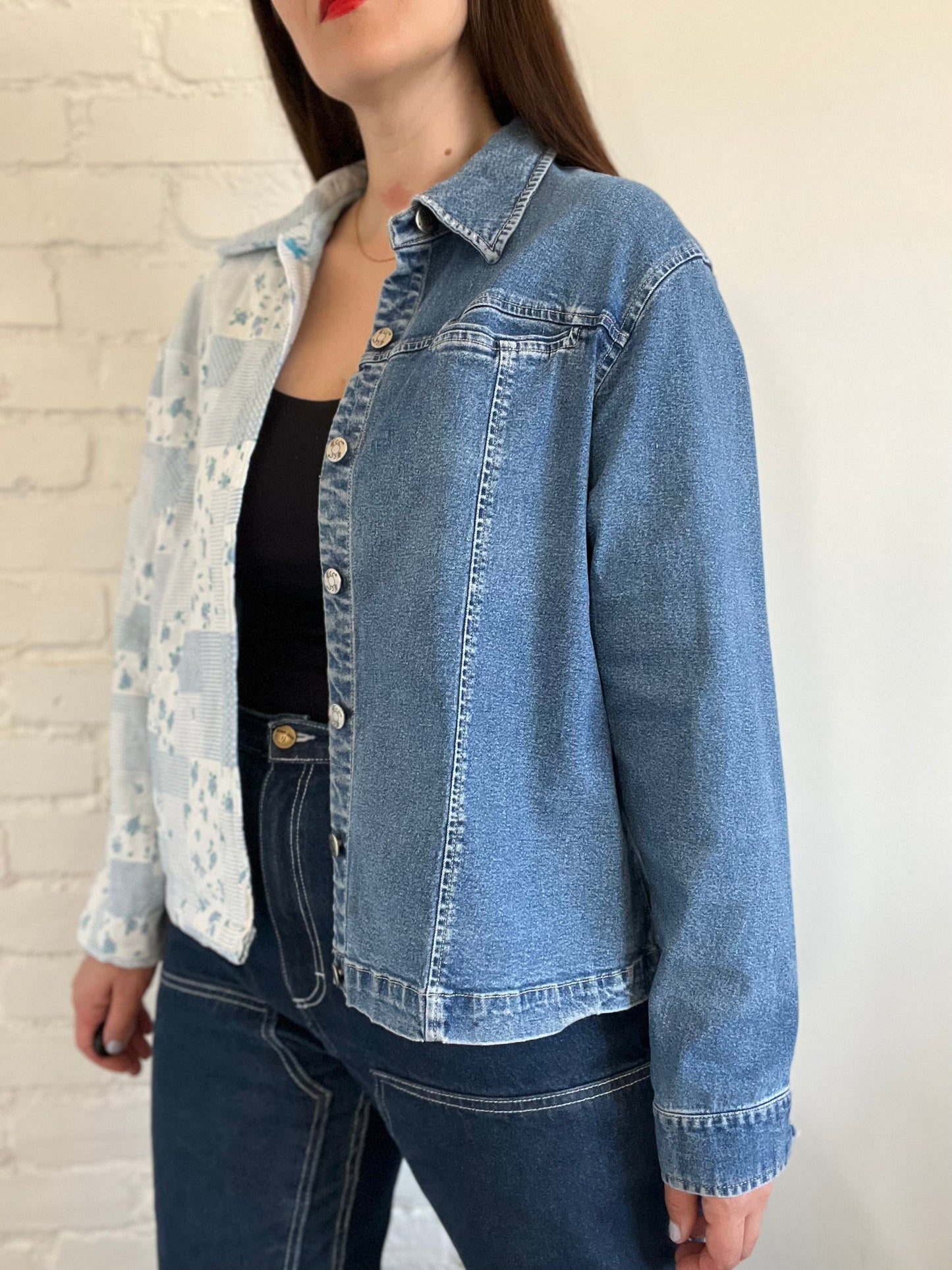Quilt Denim Rework Jacket - Size S-L
