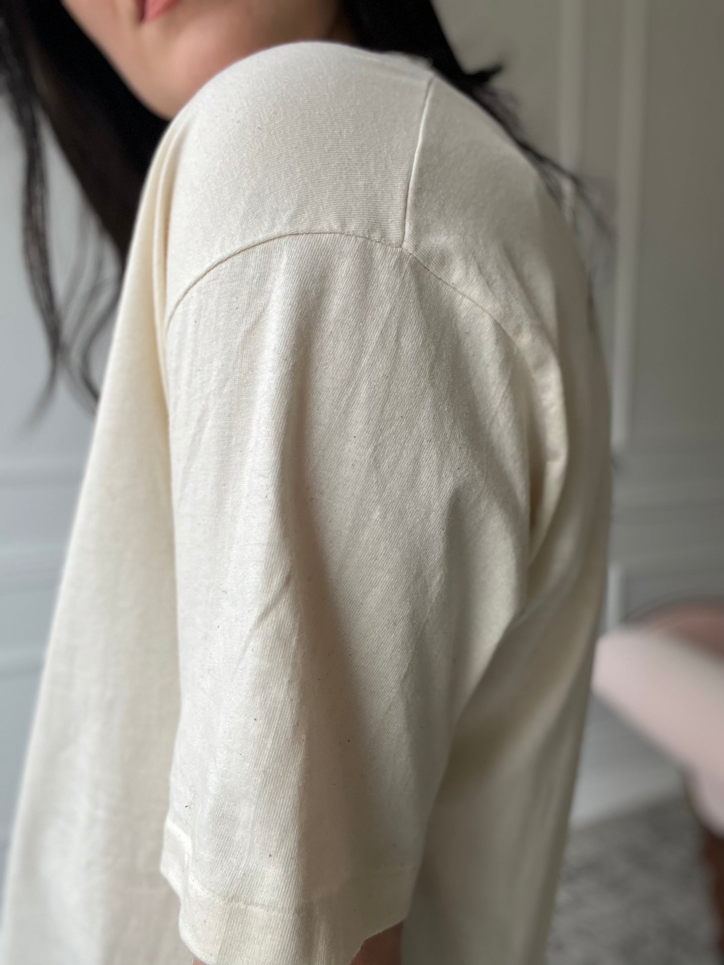 Vintage Beefy-T Hanes Oatmeal T-Shirt  - Size Mens XL