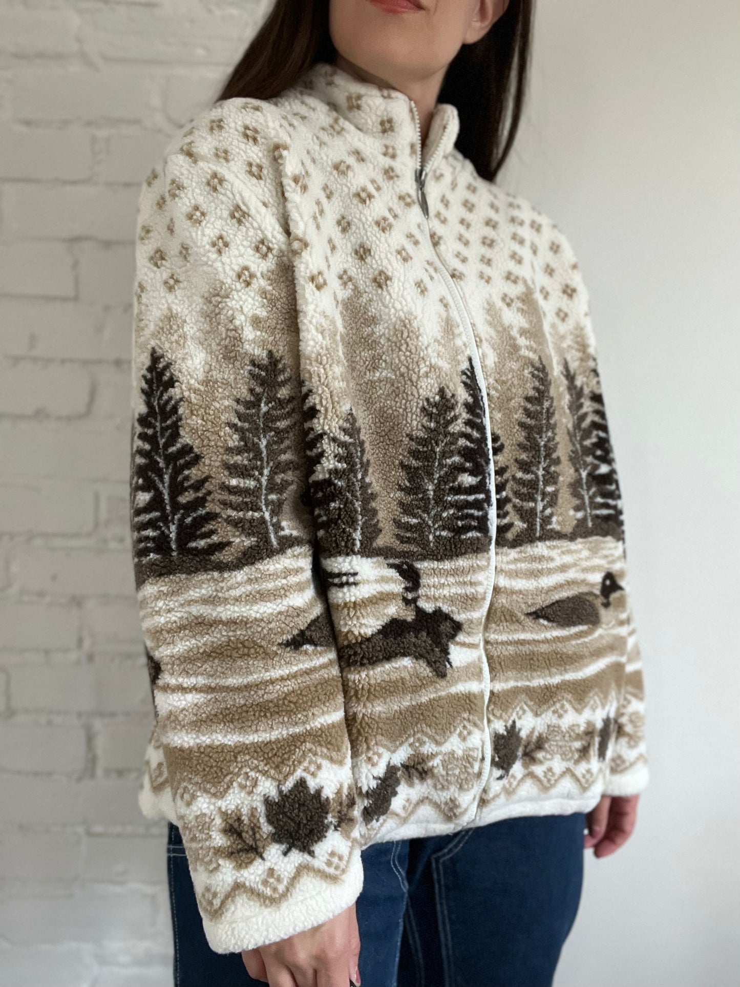 Northern Reflections Loon Fleece Jacket - Size XL