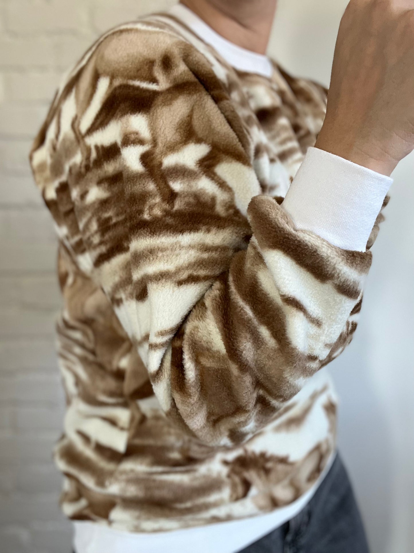 Horses Fleece Crewneck Sweater - Size S