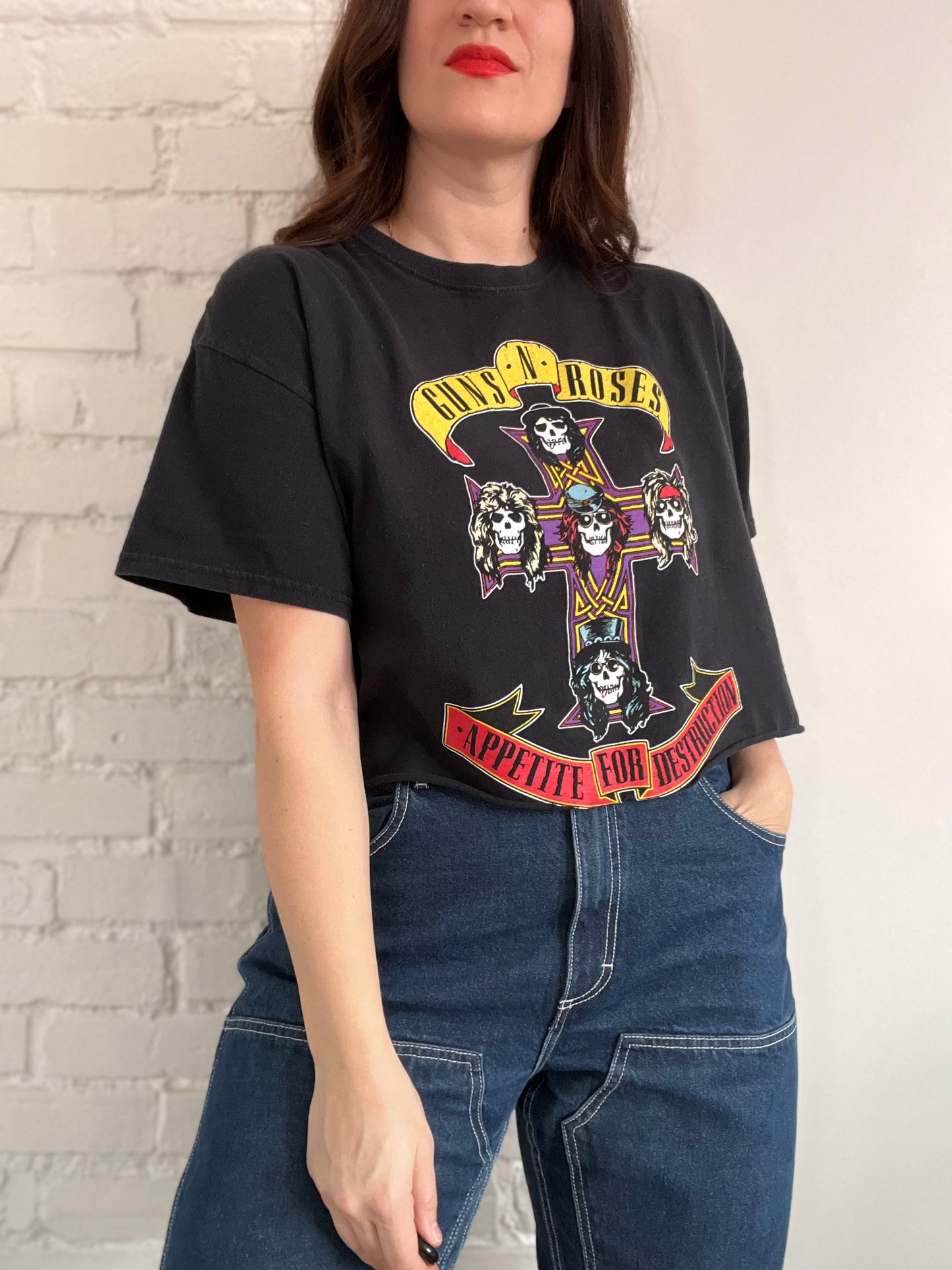 Guns N' Roses Crop Tee - Women's XL