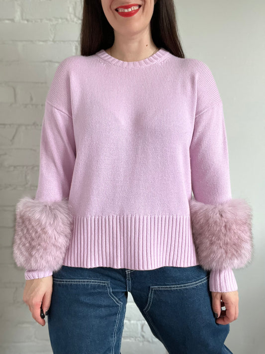 Fur Cuff Bubblegum Knit - XS (oversized)