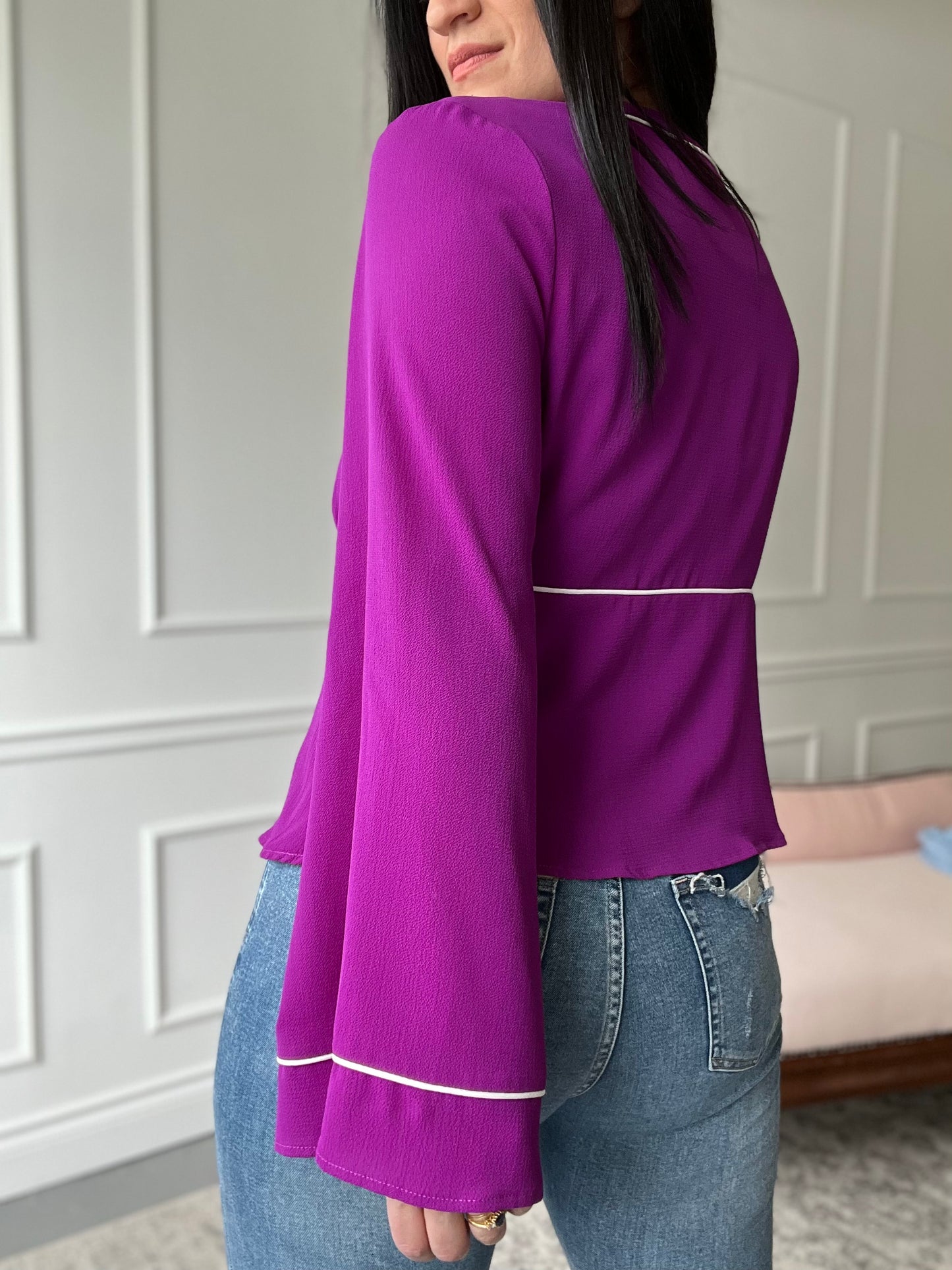 Groovy Magenta Blouse - Size M