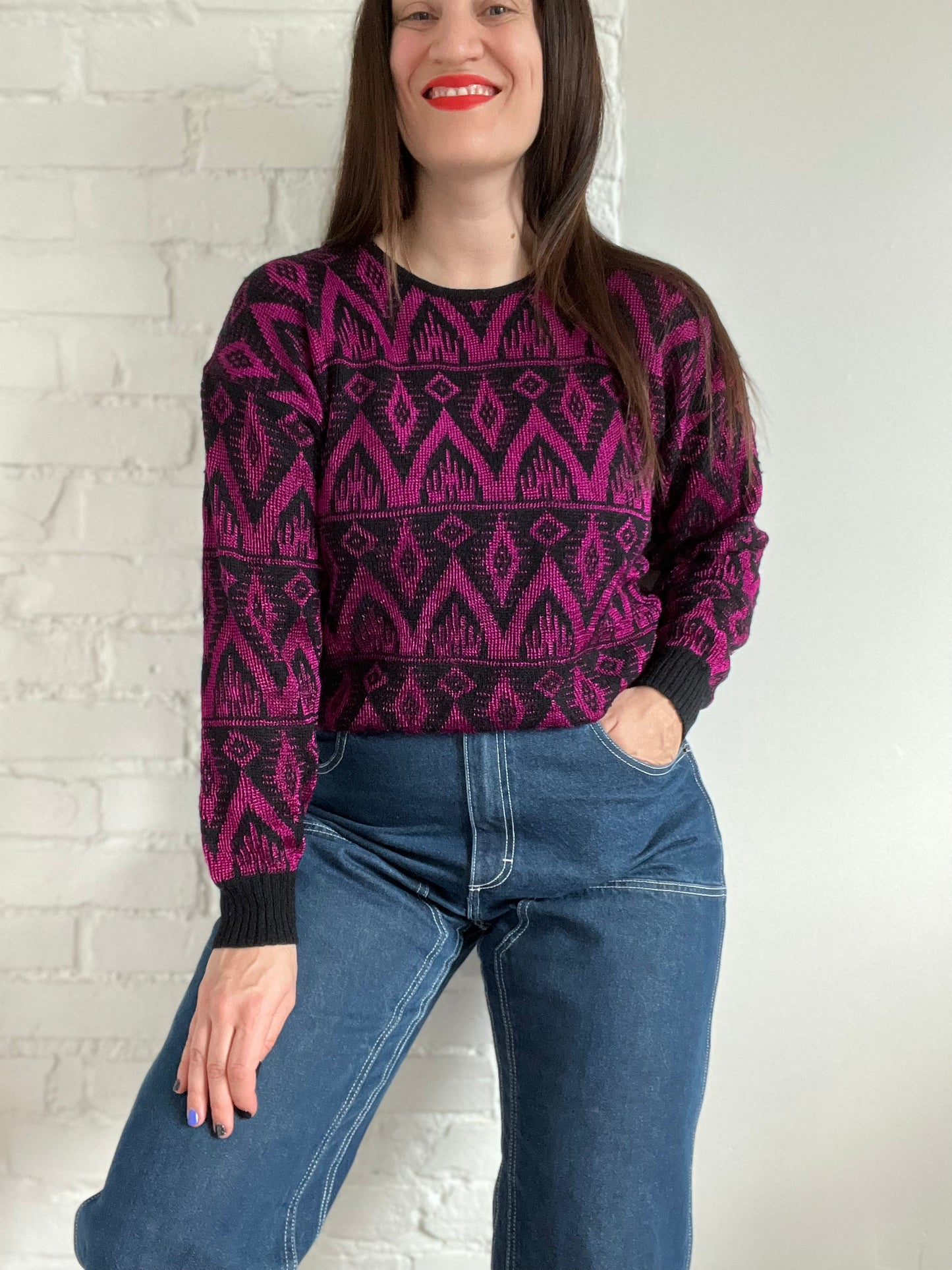 Holiday Barbie Knit Sweater - M