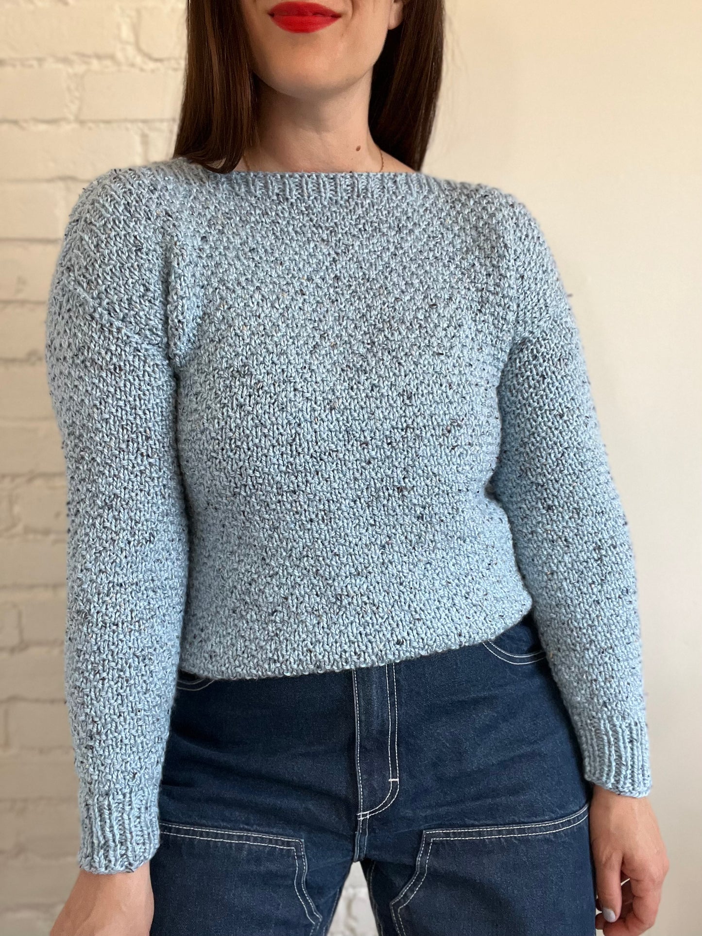 Sky Blue Chunky Pastel Knit - S