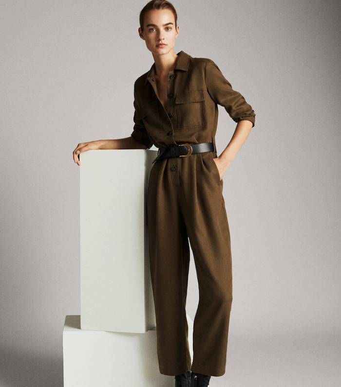 Dark Olive Green Jumpsuit - Size 2