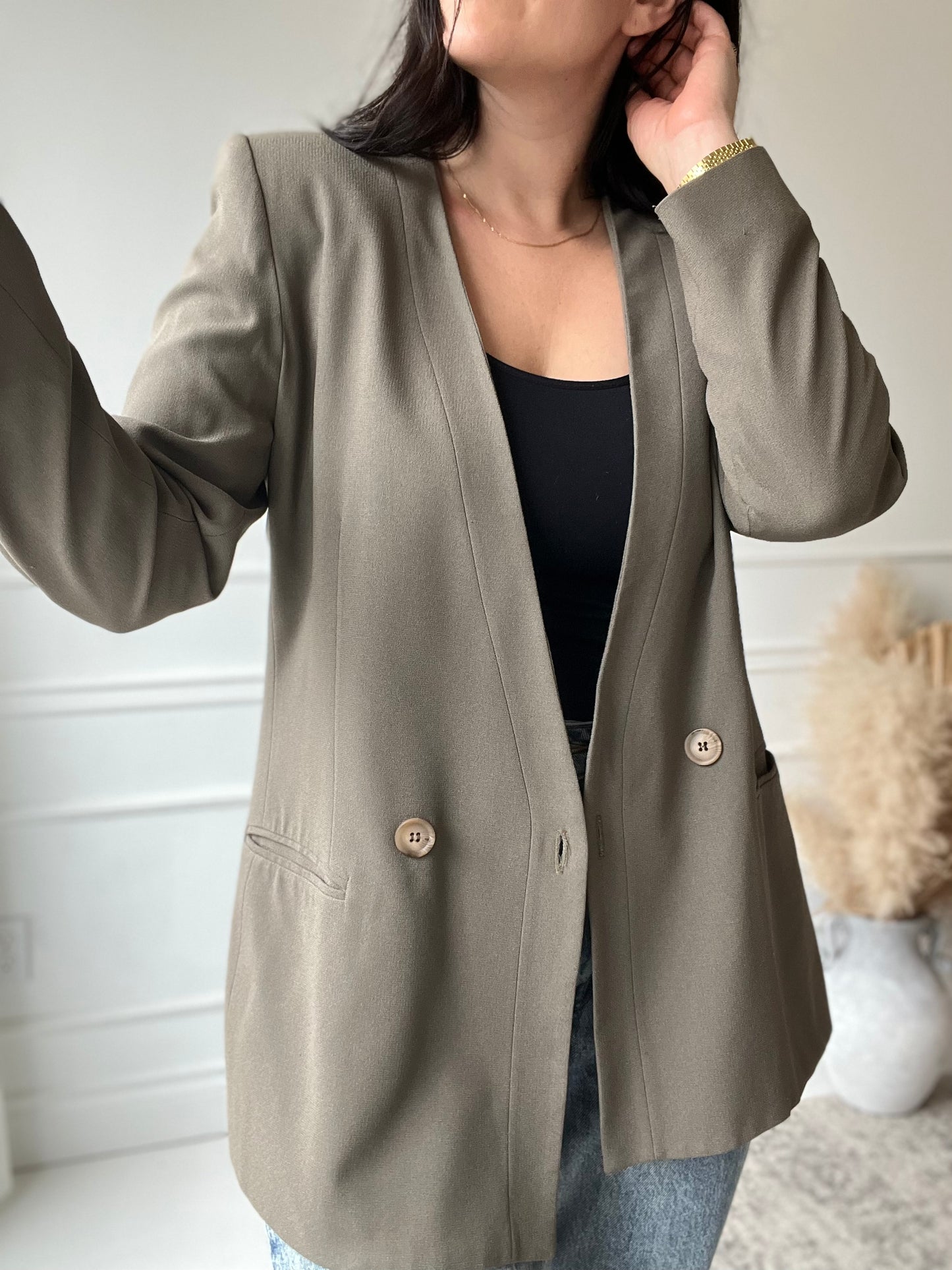 Olive Green Blazer - 12