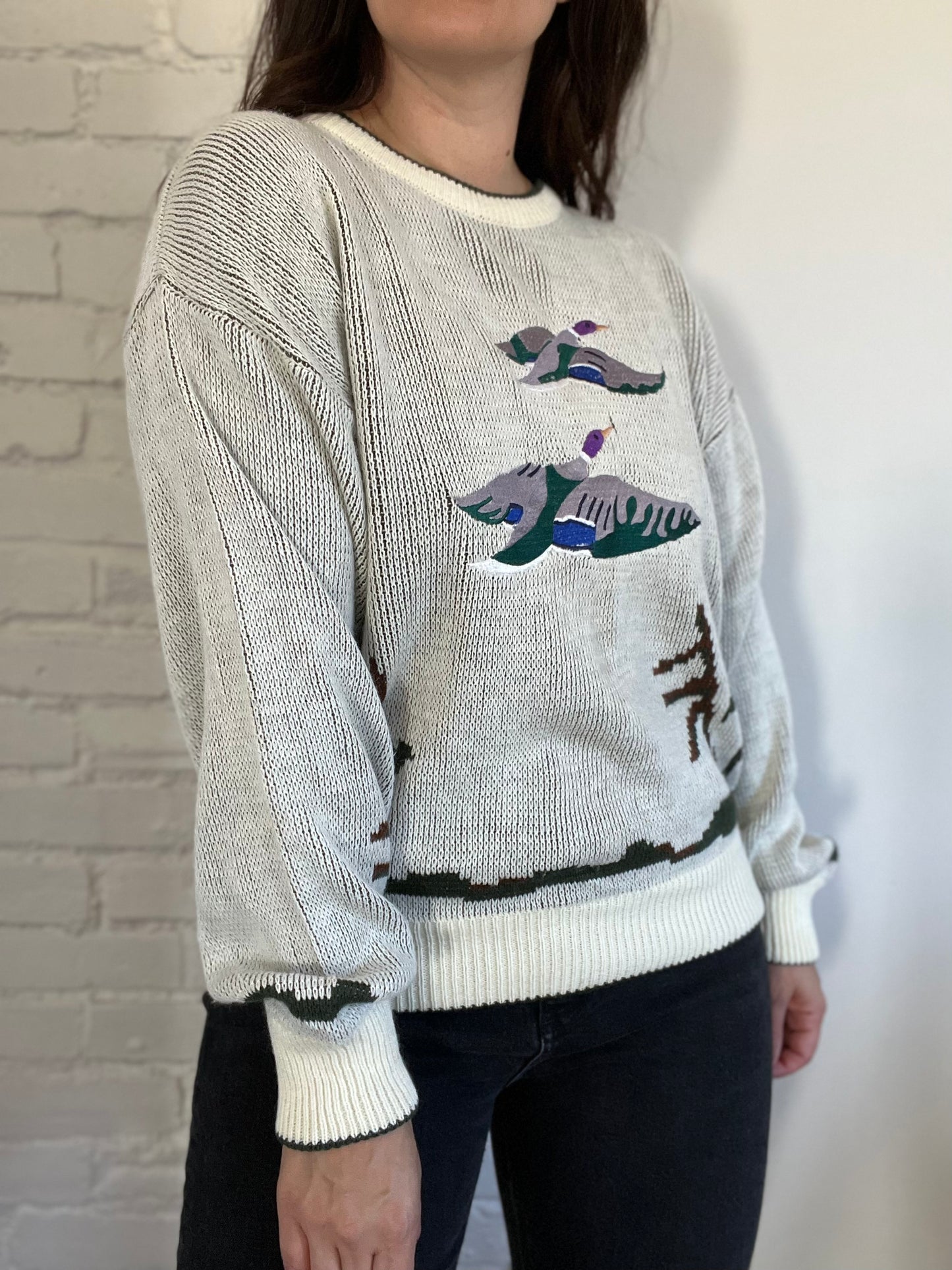 Flying Duck Knit Sweater - Size L/XL