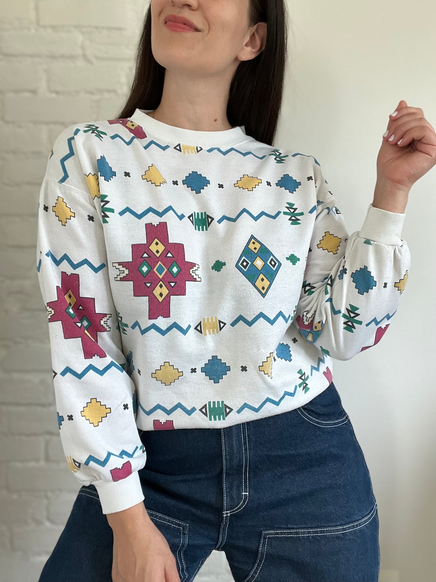 90s Abstract Crewneck - Size M