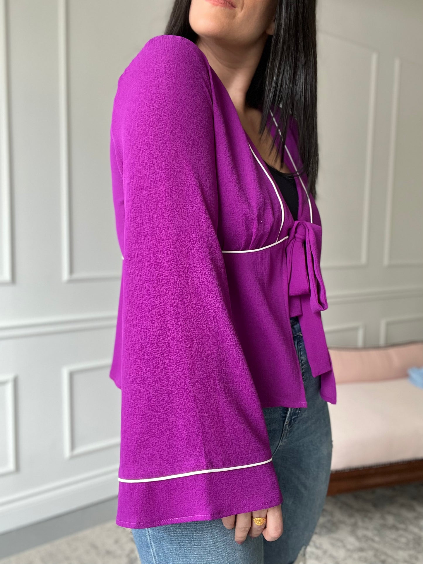 Groovy Magenta Blouse - Size M