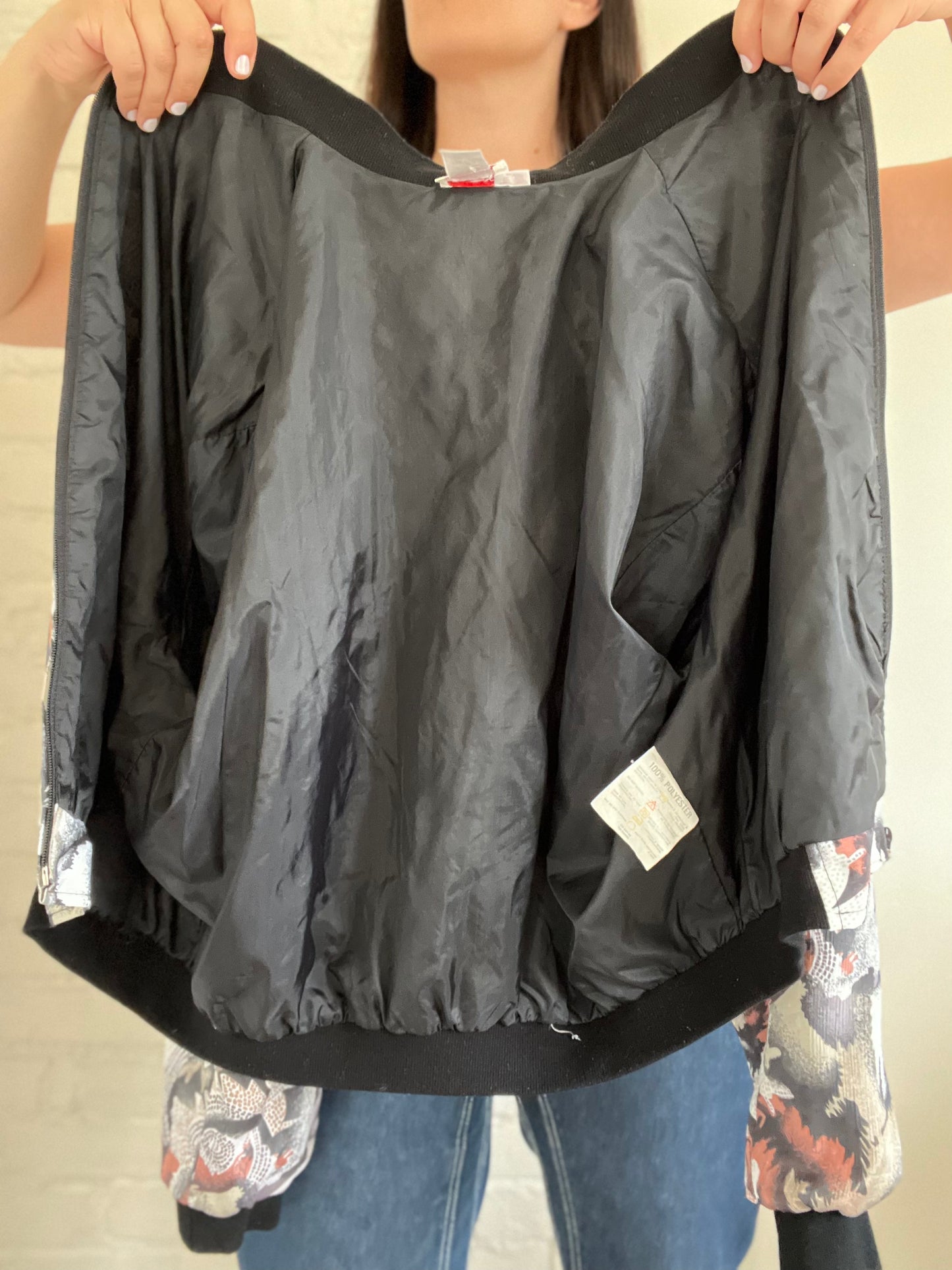 Multi-Colour Silky Bomber Jacket - Size M