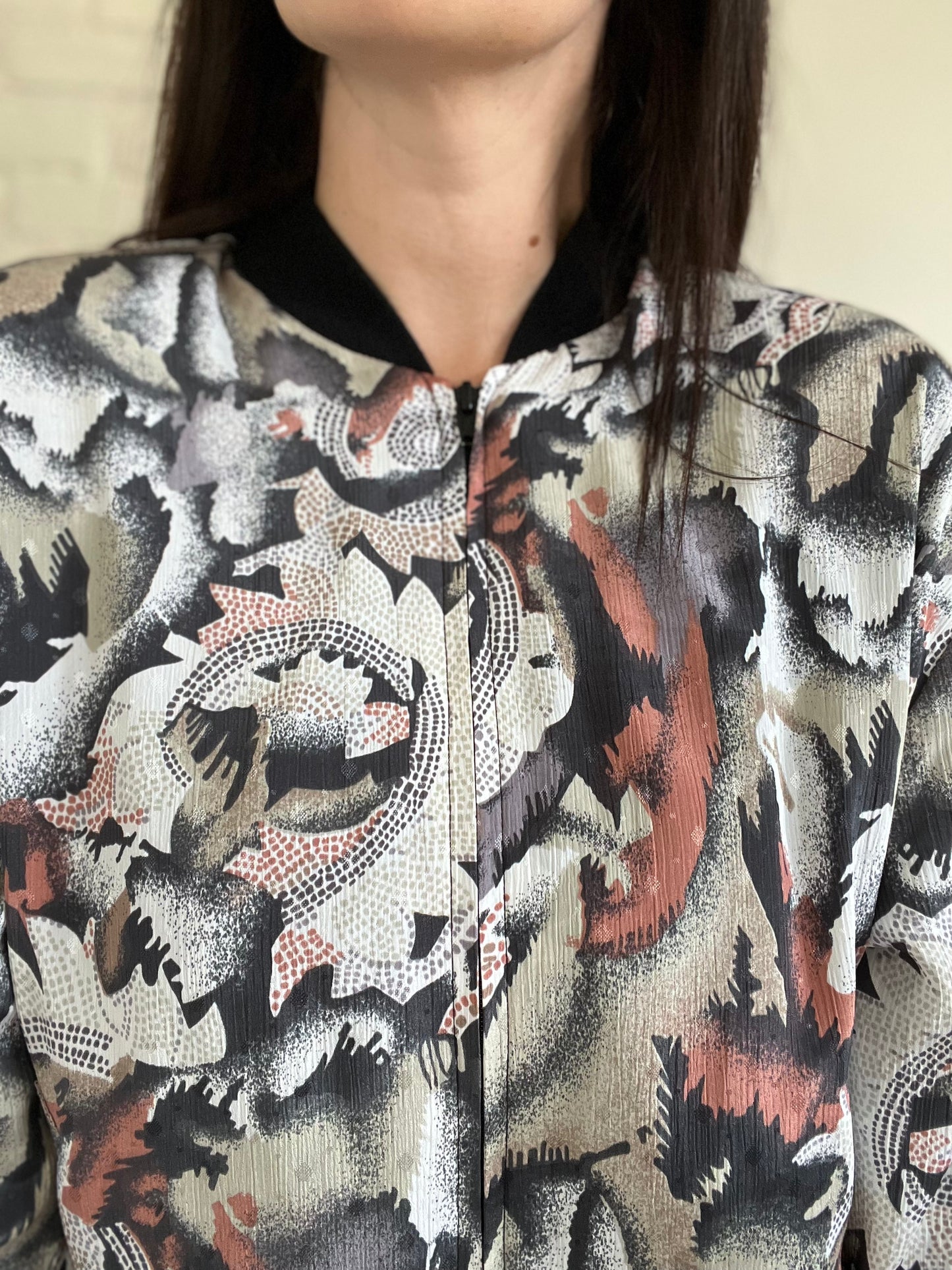 Multi-Colour Silky Bomber Jacket - Size M