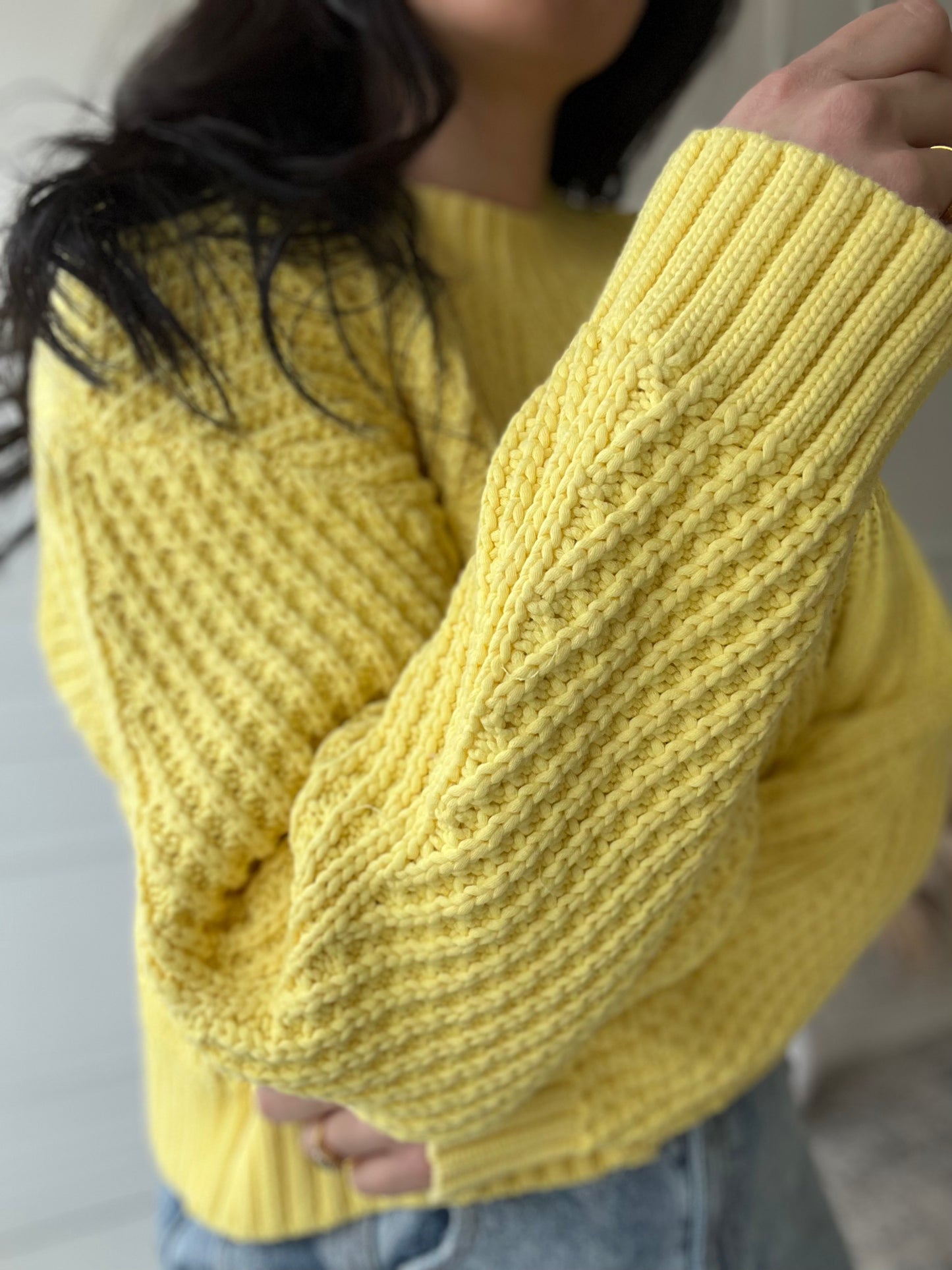 Extra Chunky Sunshine Sweater - Size S