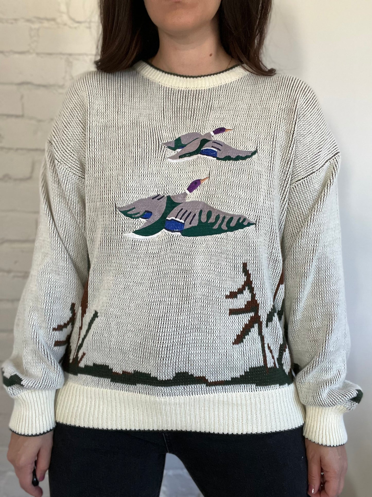 Flying Duck Knit Sweater - Size L/XL