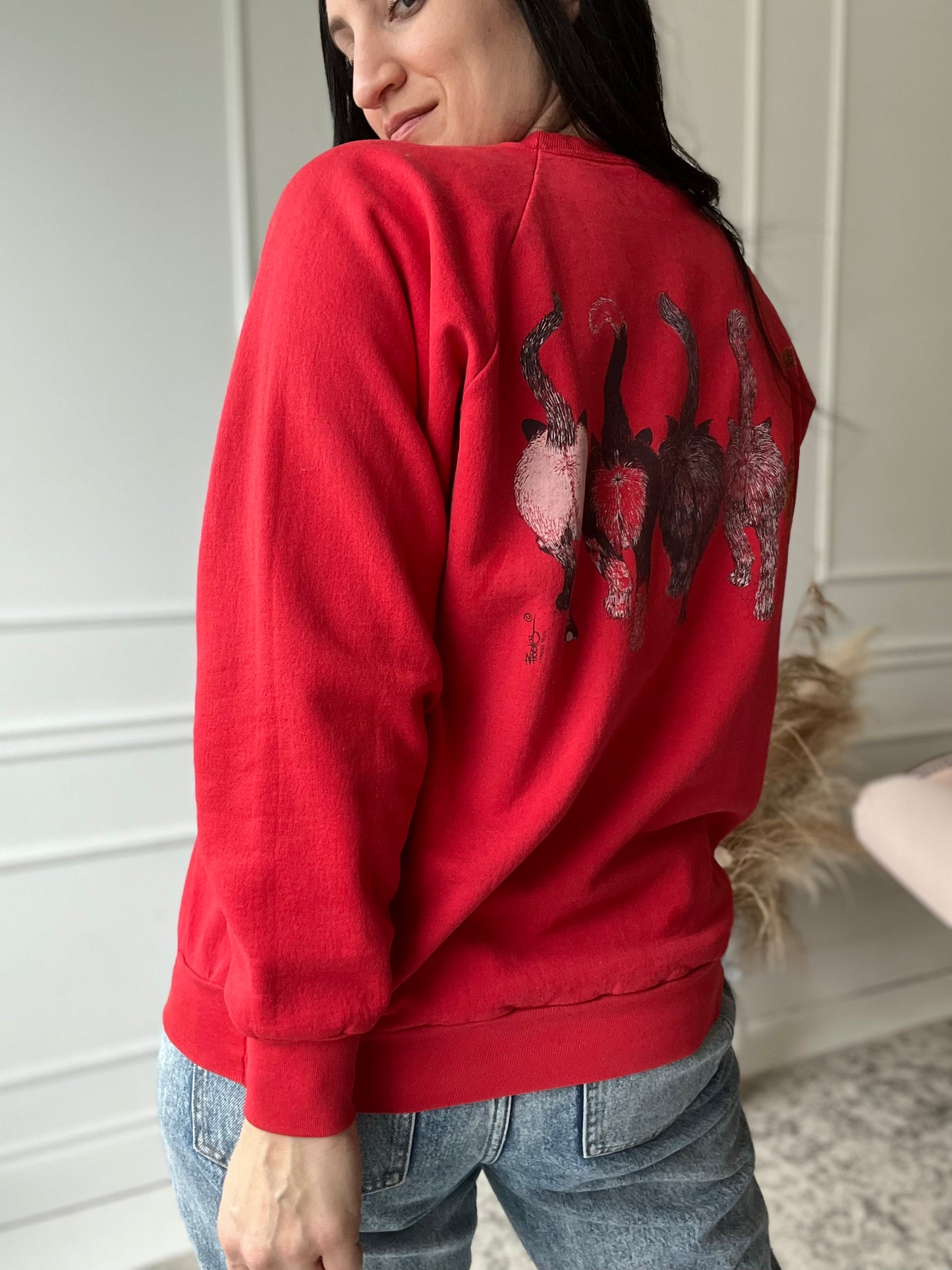 Vintage Cats Sweater  - Size S/M/L