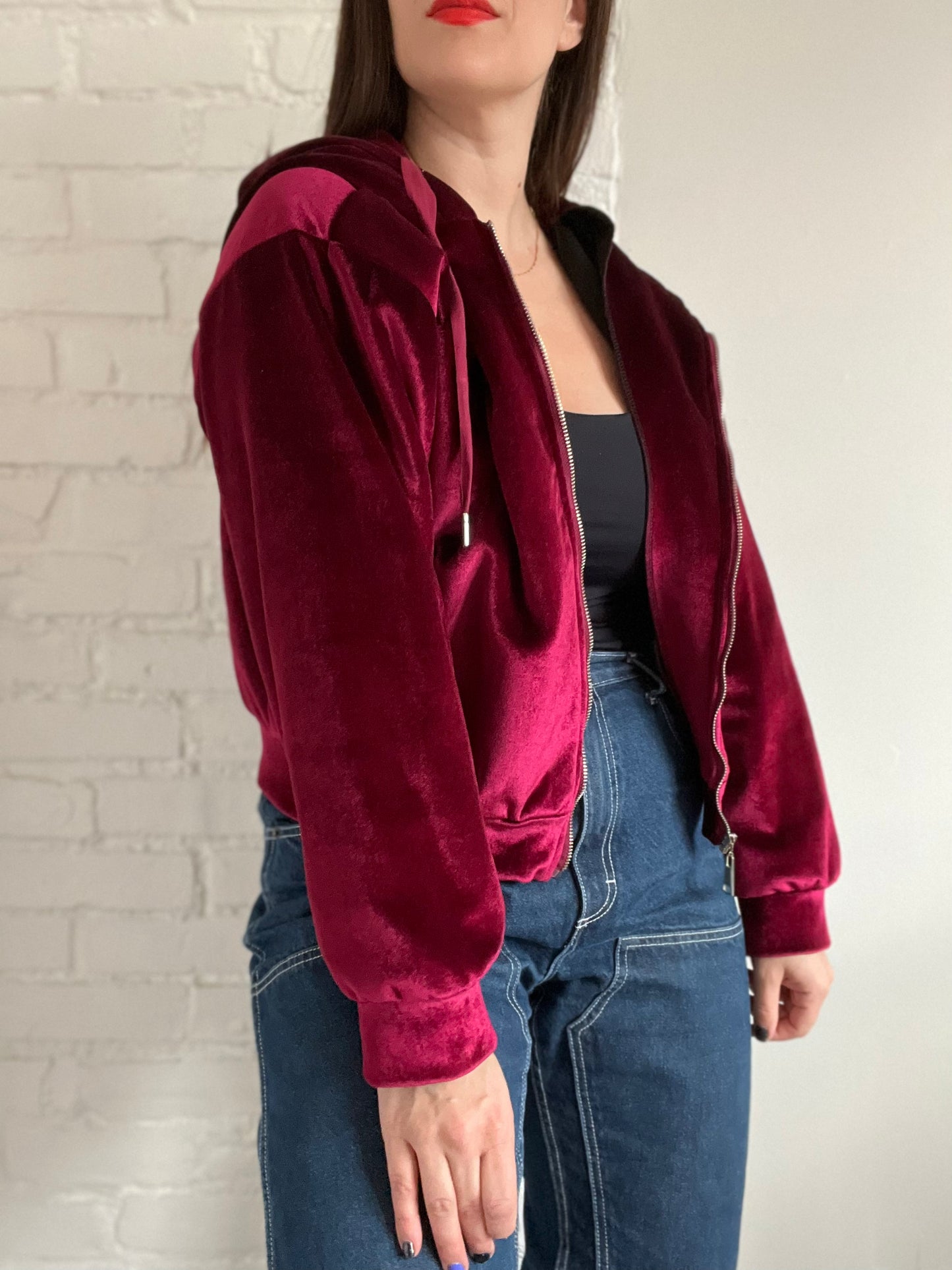 Velvet Puffer Jacket - L