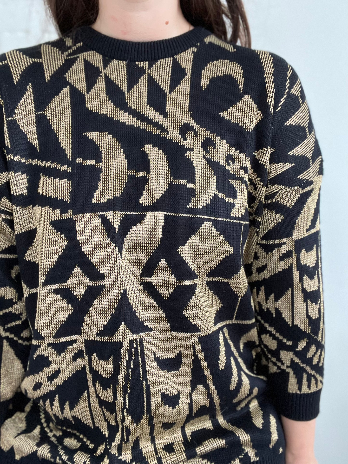 Metallic Moon Knit Sweater - M/L